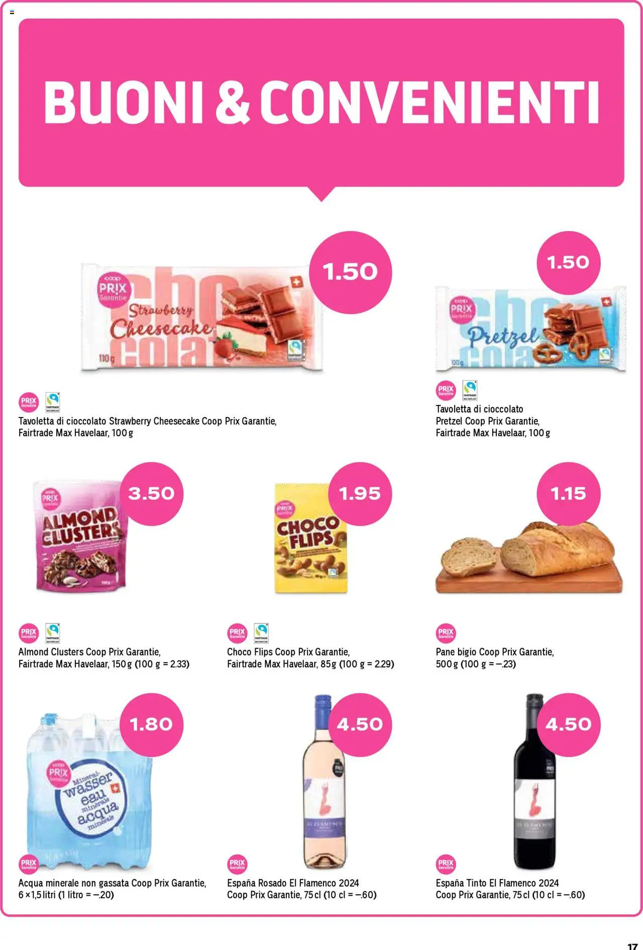 Coop - Una settimana di azioni – gültig ab 18.09.2025 | Seite: 17 | Produkte: Pane, Wasser