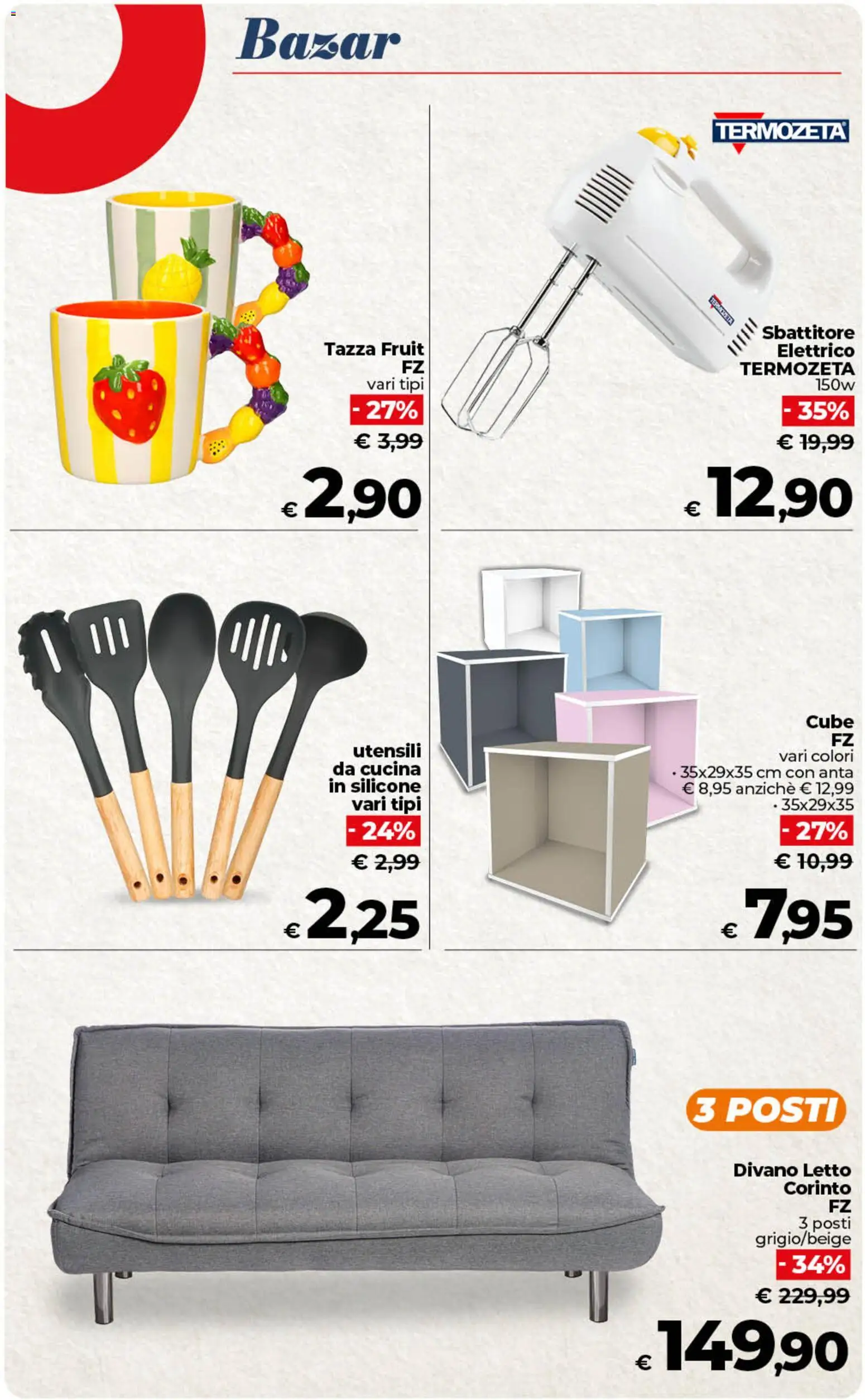 Volantino COOP del 07.04.2026 | Pagina: 50 | Prodotti: Divano letto, Silicone, Letto, Divano