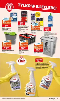 Pogląd oferty "E.Leclerc Gazetka" - ważna od 10.11.2025 | Strona: 15 | Produkty: Karta, Rękawice lateksowe, Kosz