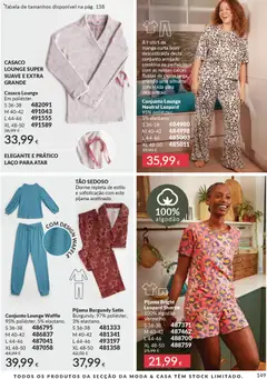 Pré-visualização Pijama Burgundy Satin, Burgundy. 97% poliéster, 3% elastano. válido de 01.02.2026 | Página: 159 | Produtos: Casaco, Algodão, Calças