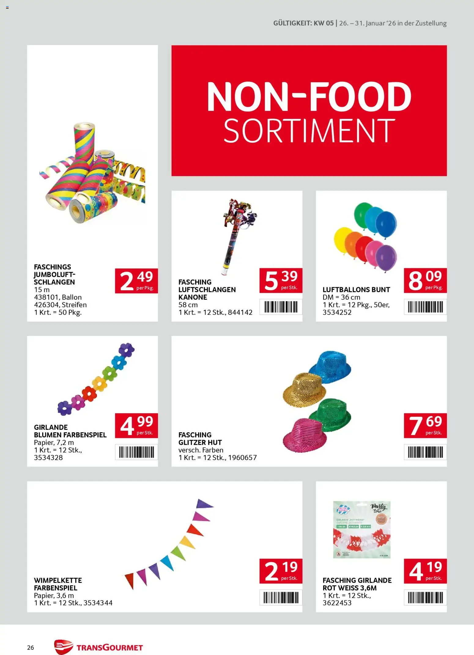 Transgourmet Zustellaktion gültig ab 26.01.2026 | Seite: 26 | Produkte: Hut