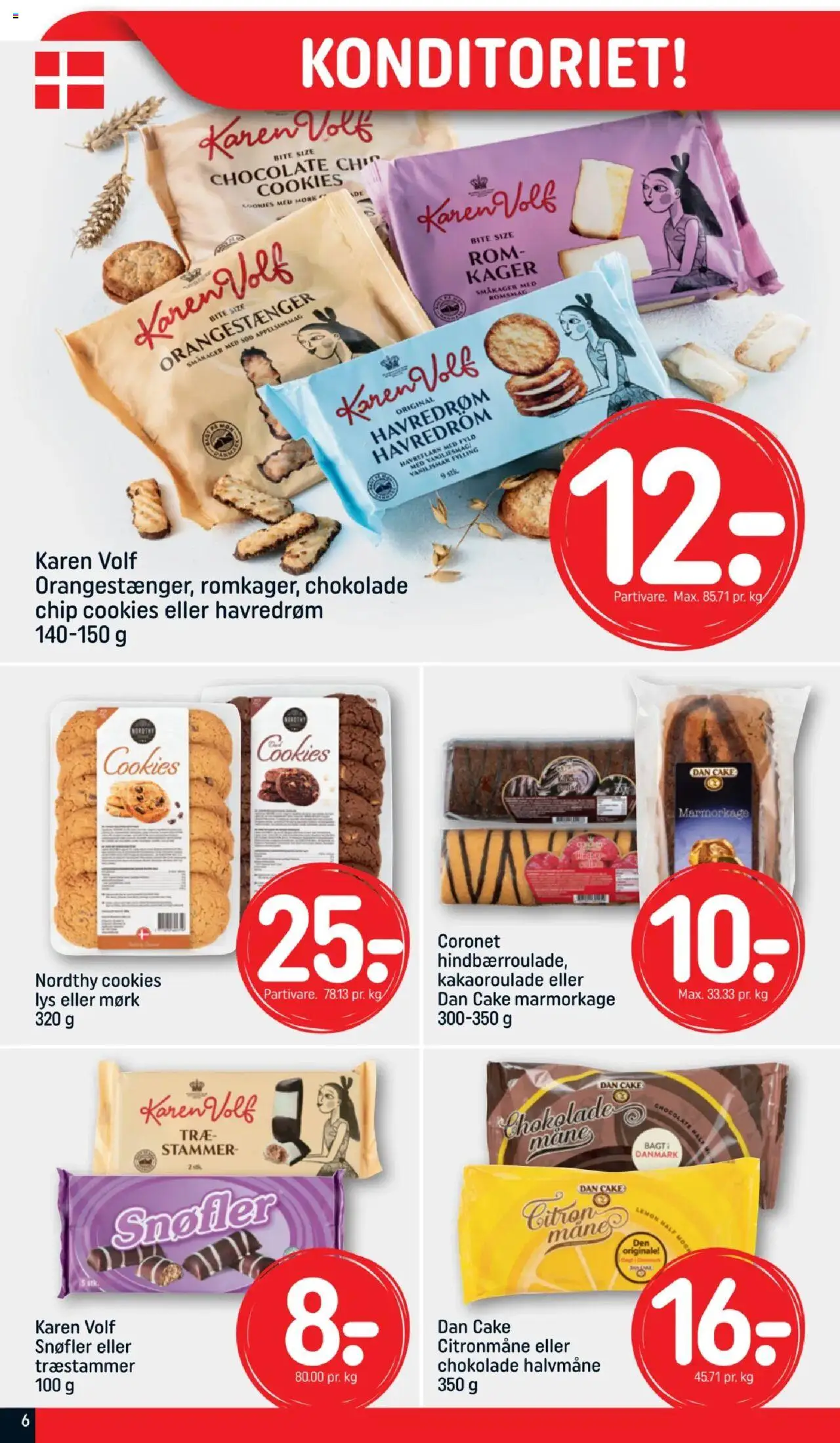 Rema 1000 Tilbudsavis gyldig fra 10.08.2025 | Side: 6 | Produkter: Chokolade, Cookies, Citronmåne, Kager