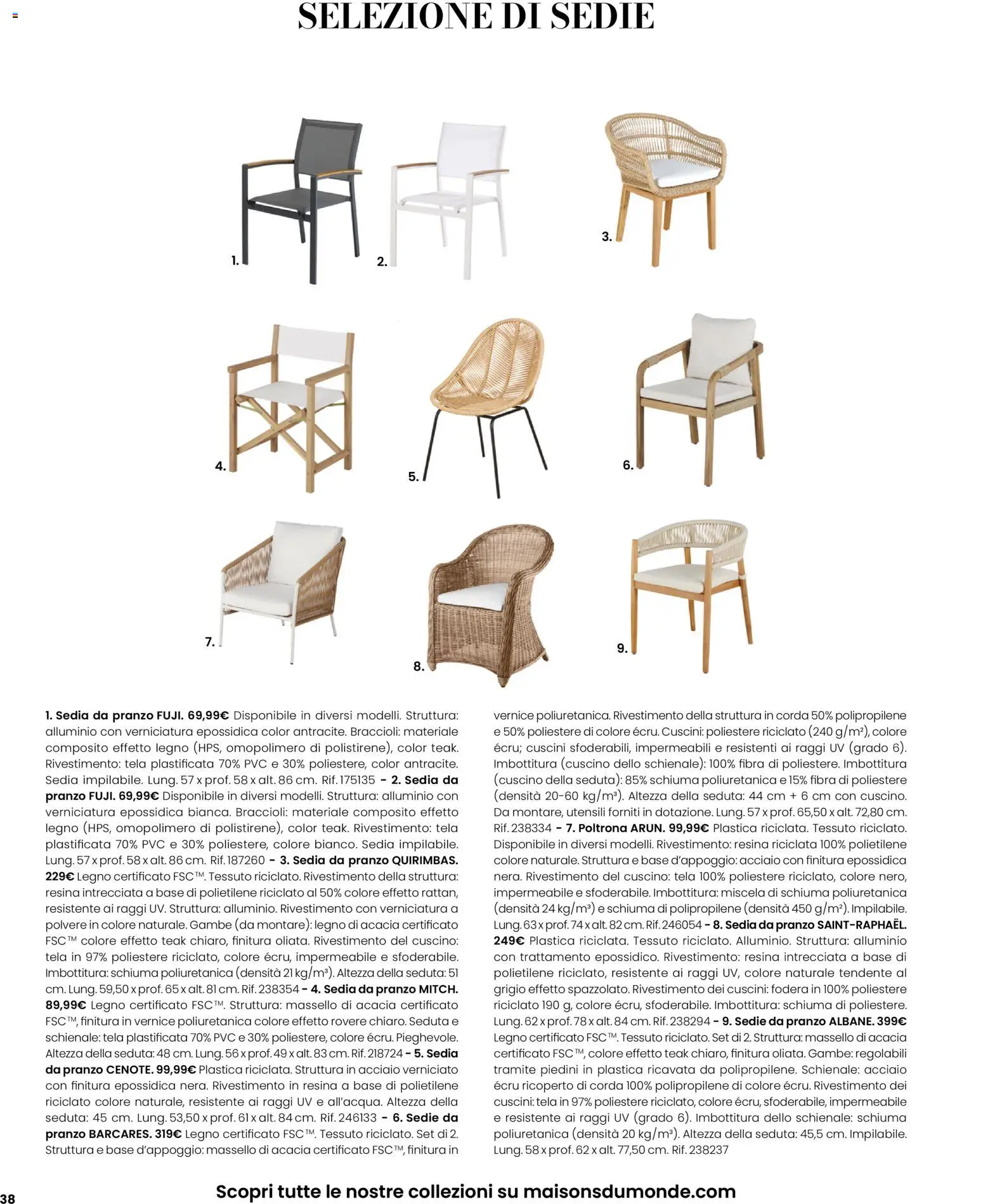 Volantino Maisons du Monde del 12.03.2026 | Pagina: 38 | Prodotti: Braccioli, Alluminio, Cuscino, Poltrona