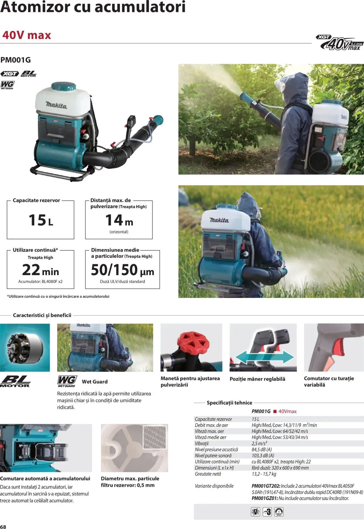 Noul catalog Makita – valabil de la 08.01.2025 | Pagină: 68 | Produse: Încărcător, Mâner, Apă