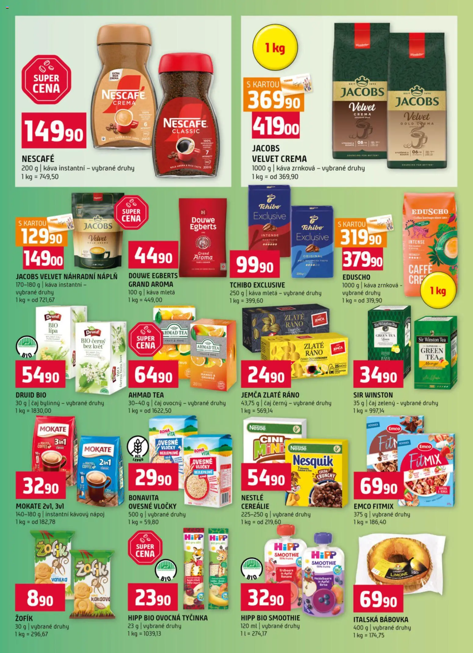 Terno leták od 25.03.2026 | Strana: 9 | Produkty: Mokate, Káva, Smoothie, Jacobs velvet