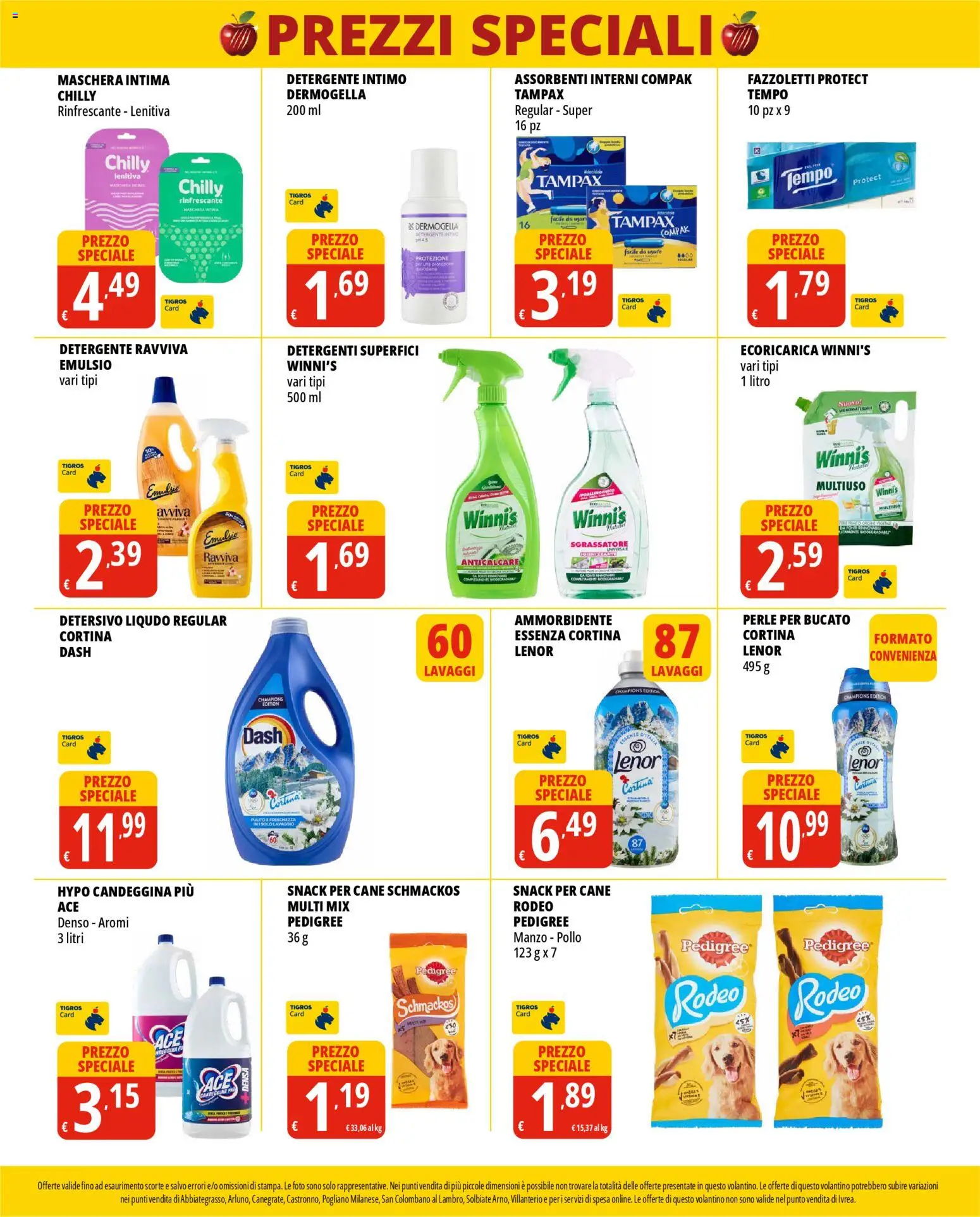 Volantino Tigros del 12.11.2025 | Pagina: 9 | Prodotti: Ammorbidente, Detergente intimo, Fazzoletti, Intimo