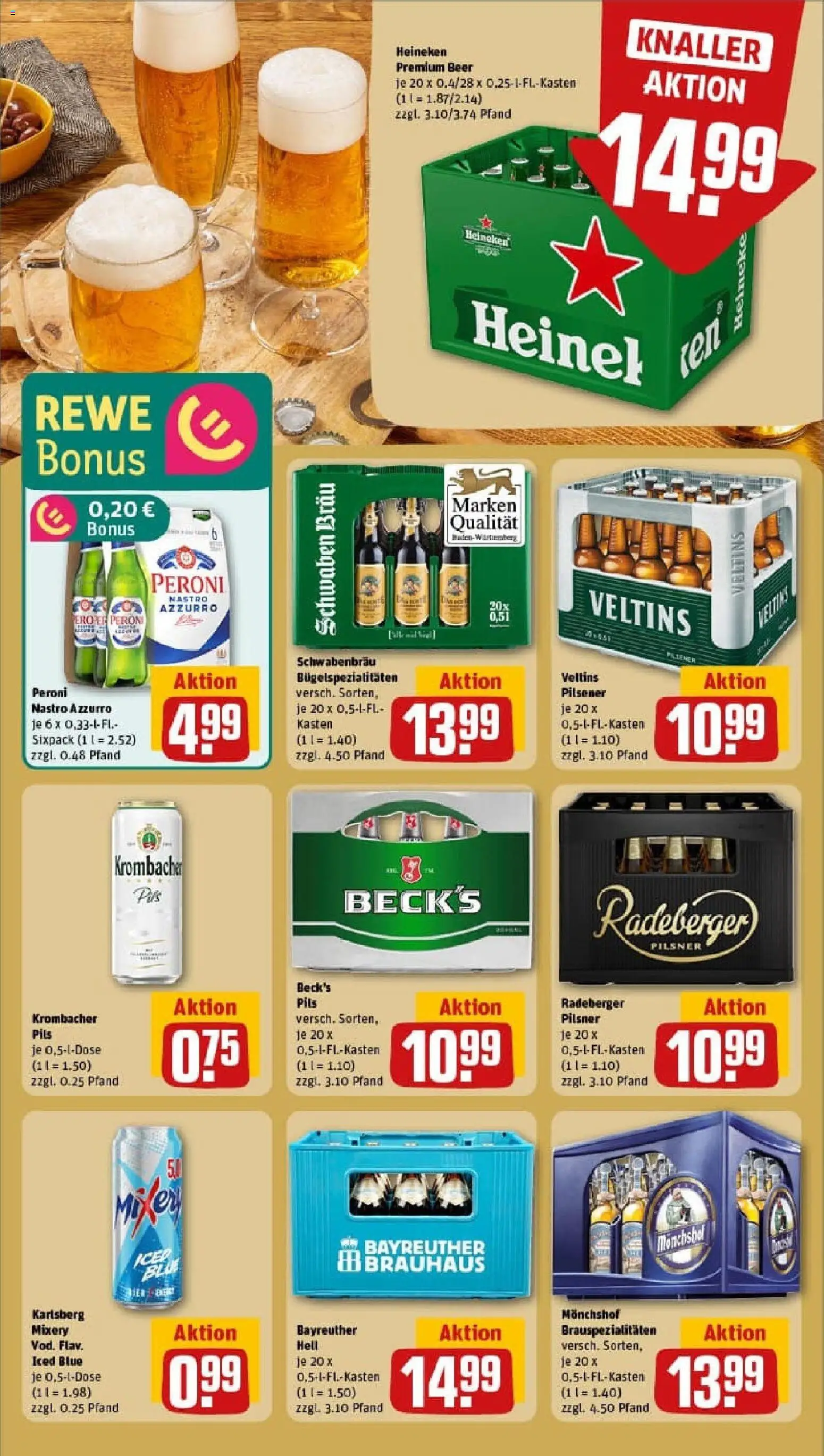 Rewe prospekt Trossingen	 – gültig ab 26.10.2025 | Seite: 21 | Produkte: Bayreuther hell, Pils, Heineken, Krombacher