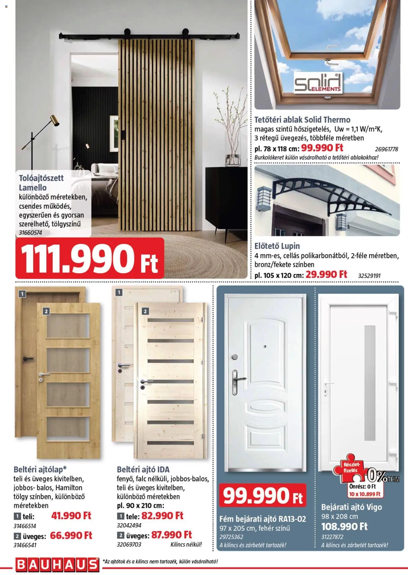 Bauhaus akciós ujság - amely érvényes a következő dátumtól: 05.03.2026 | Oldal: 18 | Termékek: Bejárati ajtó, Ablak, Kilincs, Beltéri ajtó