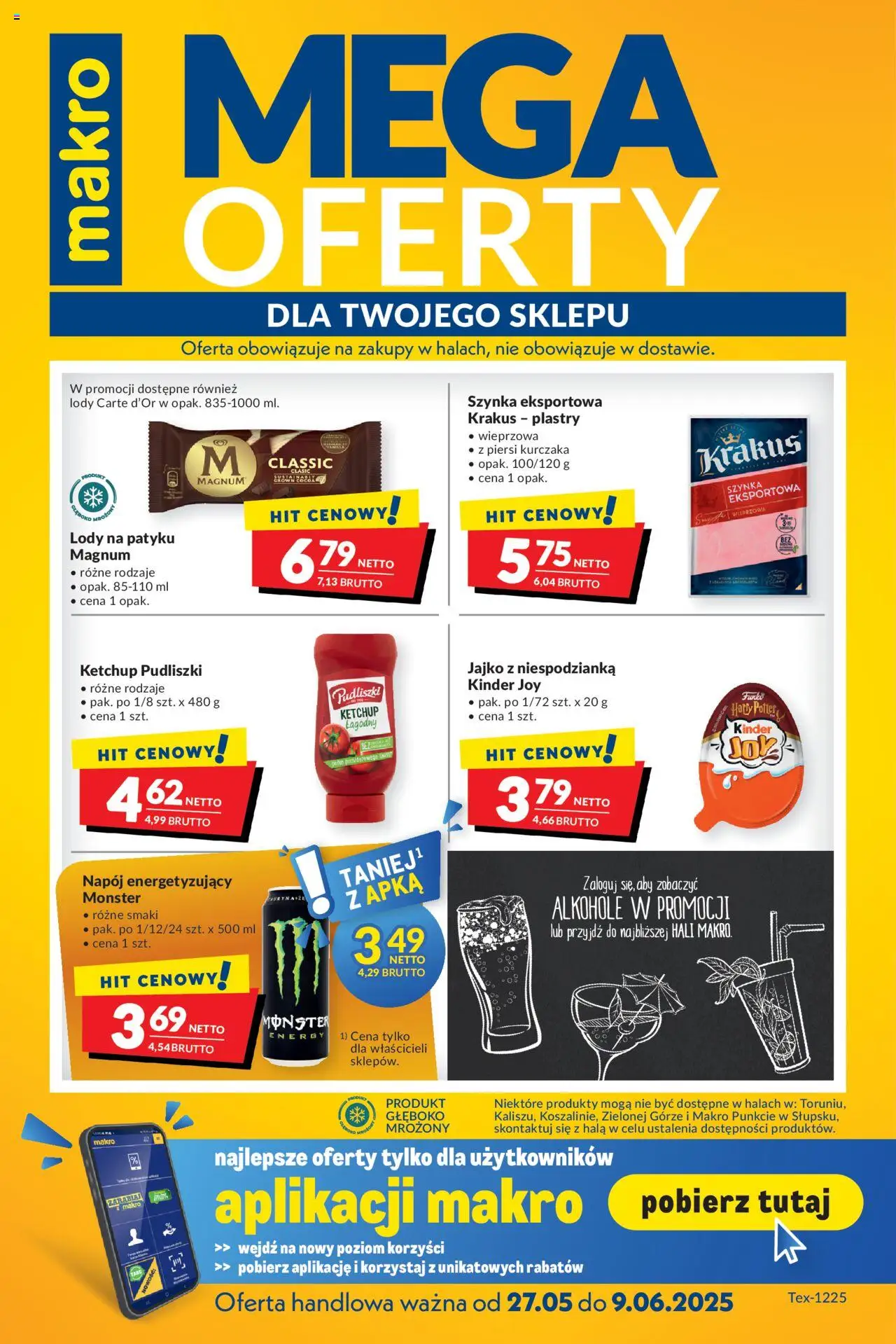 Makro Gazetka - Mega oferty dla Twojego Sklepu od 27.05.2025 | Strona: 1 | Produkty: Piersi, Ketchup, Kinder Joy, Szynka