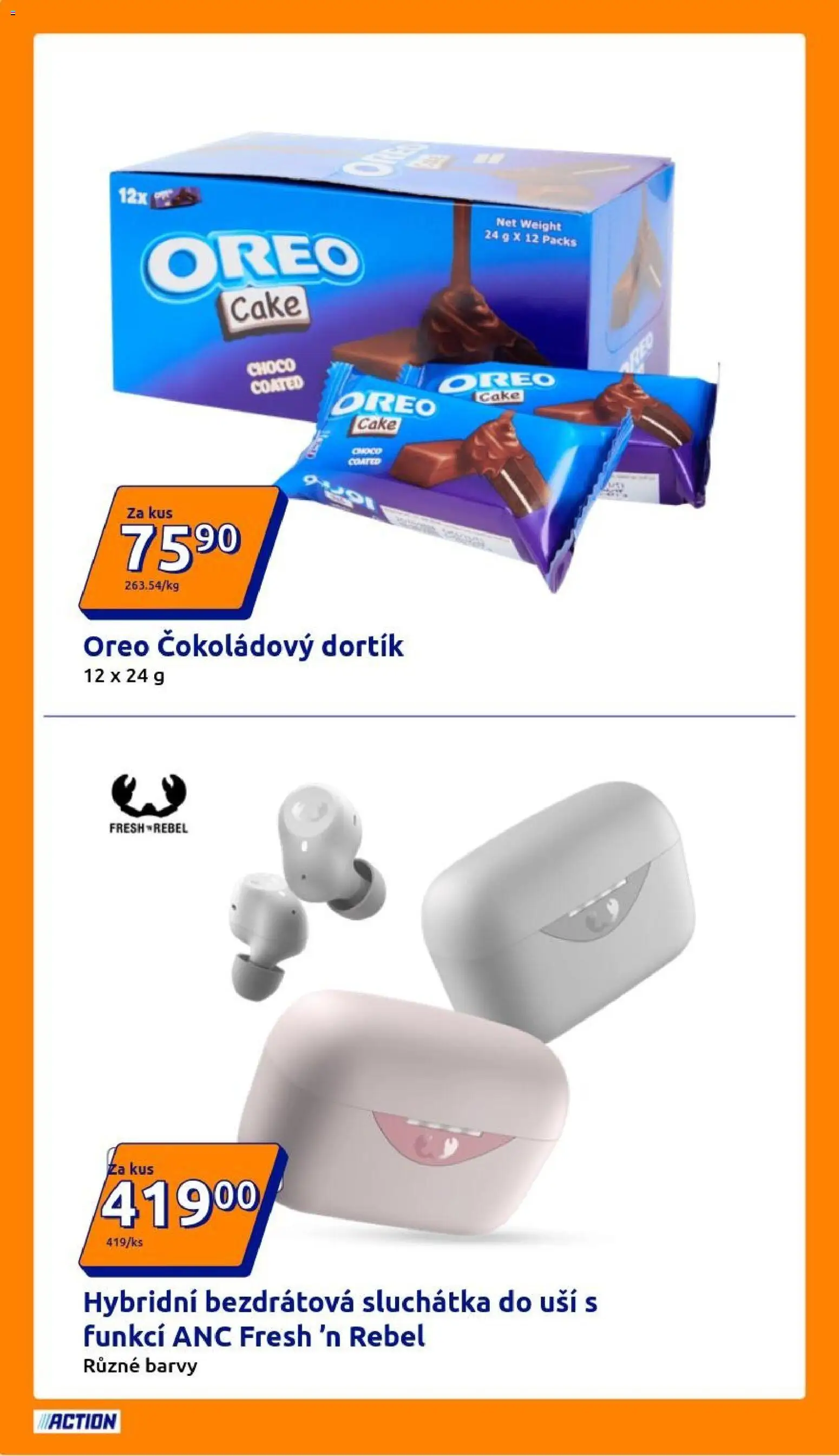 Action leták od 25.03.2026 | Strana: 8 | Produkty: Sluchátka, Oreo, Barvy, Bezdrátová sluchátka