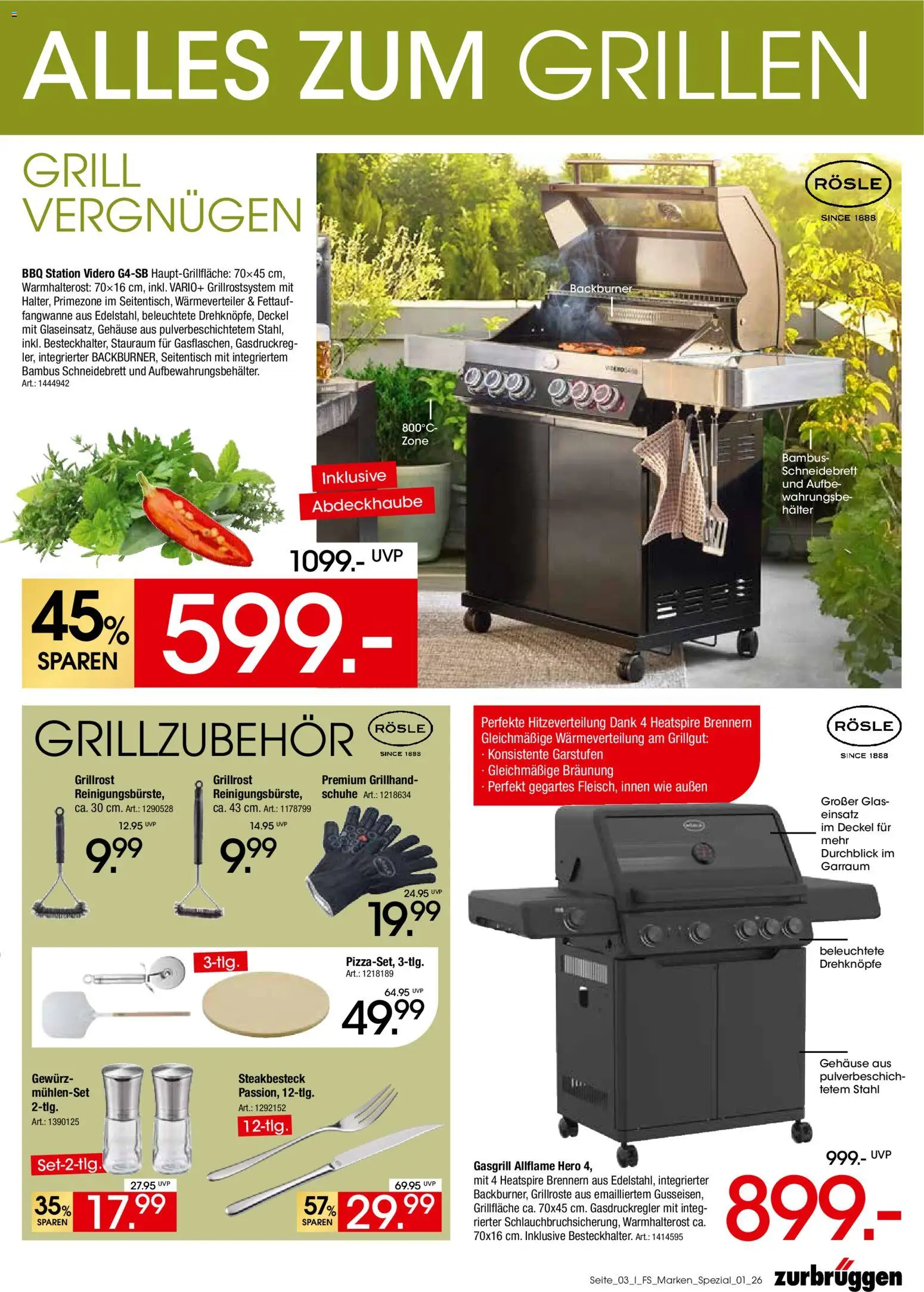 Zurbrüggen Marken-Spezial – gültig ab 16.04.2026 | Seite: 3 | Produkte: Grill