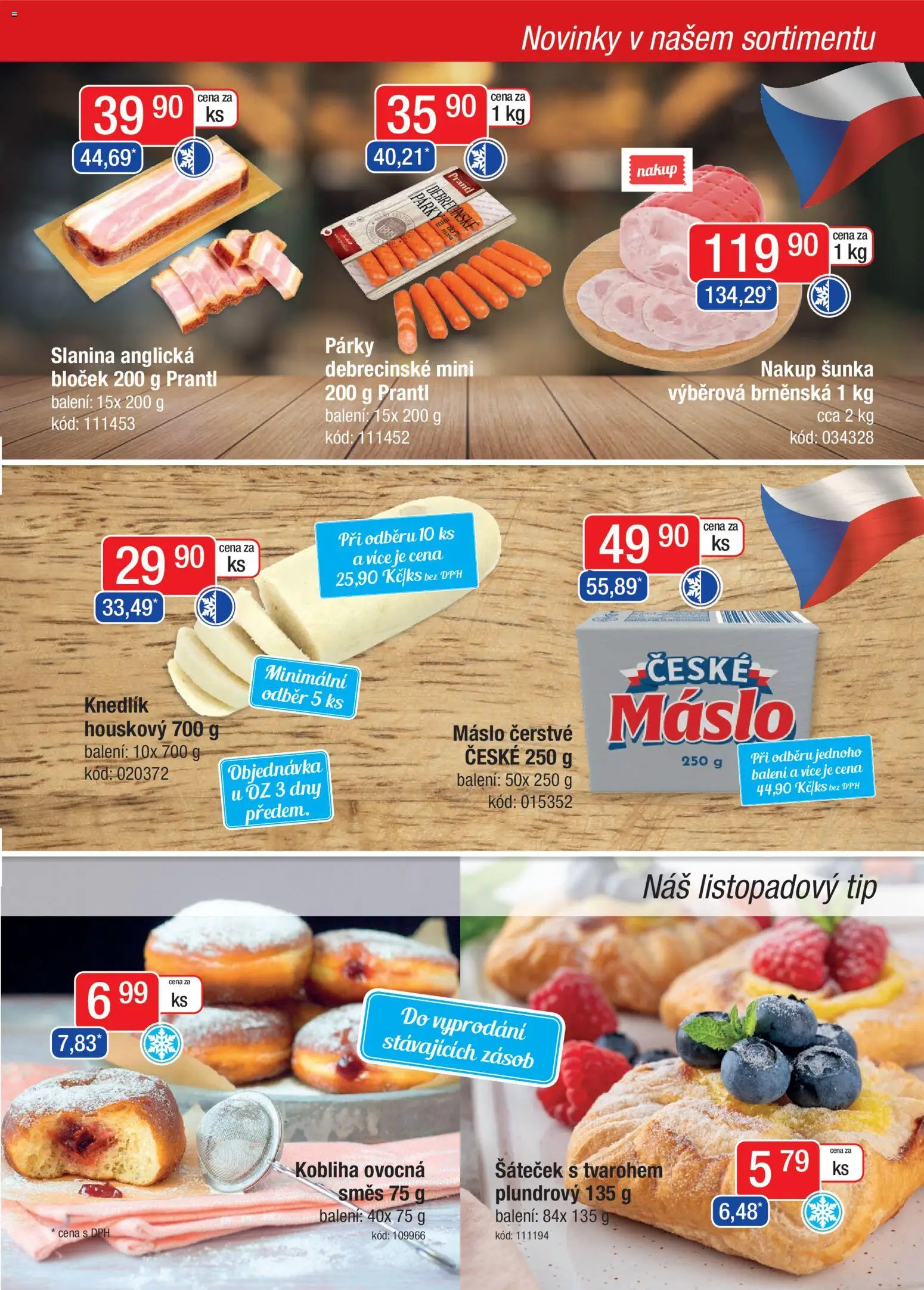 Astur & Qanto leták - Velkoobchod fresh 11/2025 od 01.11.2025 | Strana: 3 | Produkty: Máslo, Šunka, Párky, Slanina
