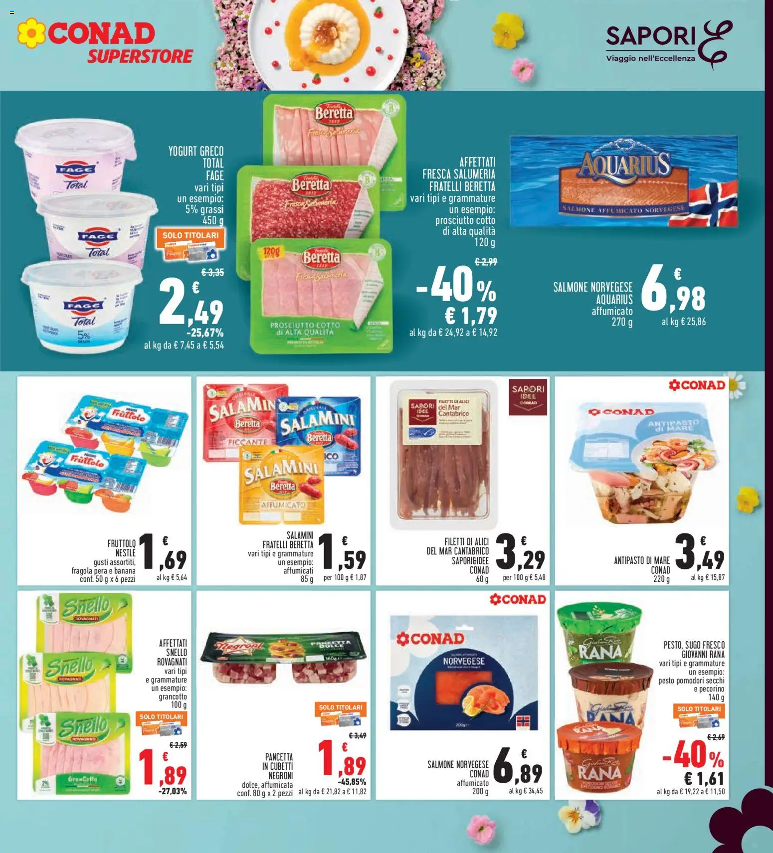 Volantino Conad del 26.03.2026 | Pagina: 13 | Prodotti: Salmone affumicato, Yogurt, Salmone, Sugo