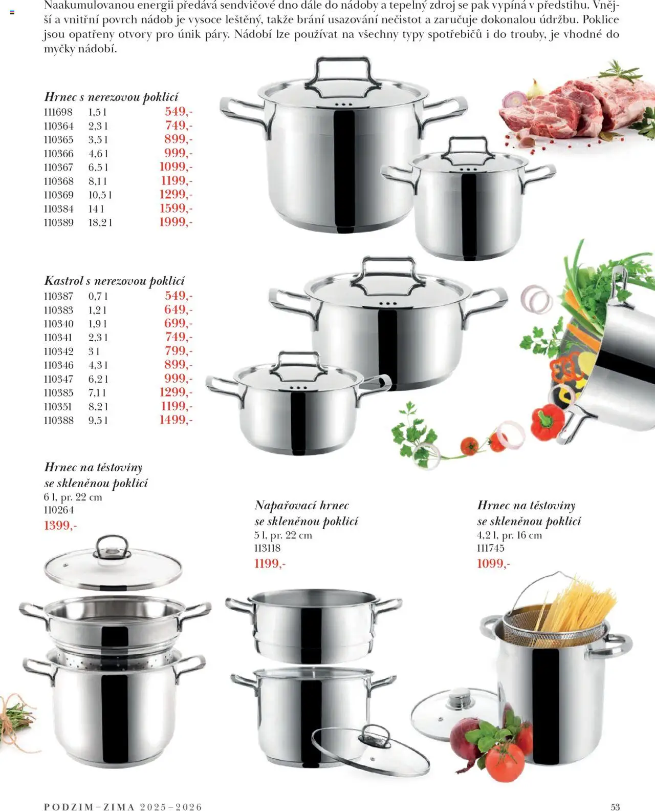 Orion katalog - Podzim/zima od 23.09.2025 | Strana: 53 | Produkty: Nádobí, Těstoviny, Poklice, Hrnec