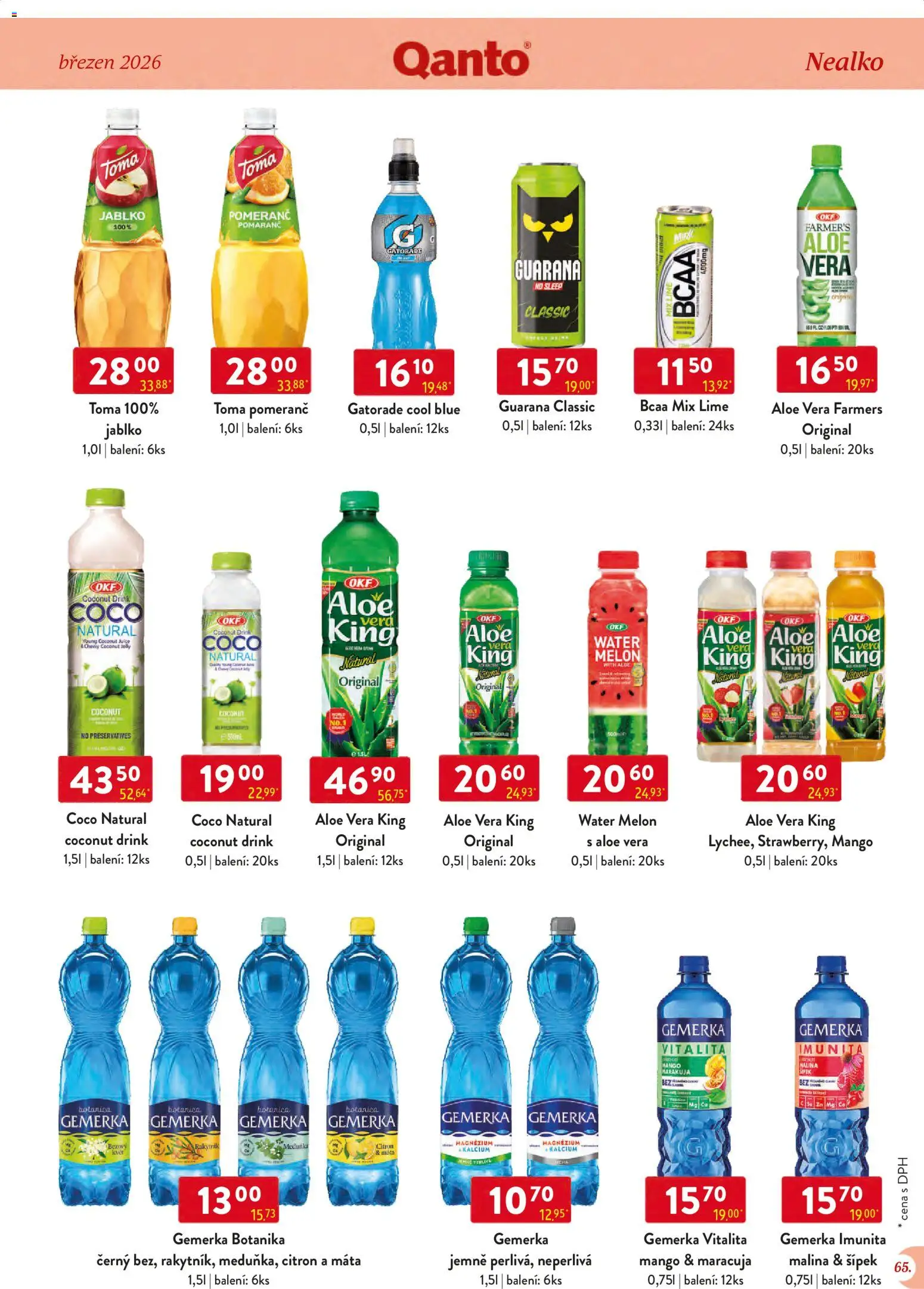 Astur & Qanto leták - Velkoobchod 03/2026 od 01.03.2026 | Strana: 65 | Produkty: Maracuja, Mango, BCAA, Marakuja