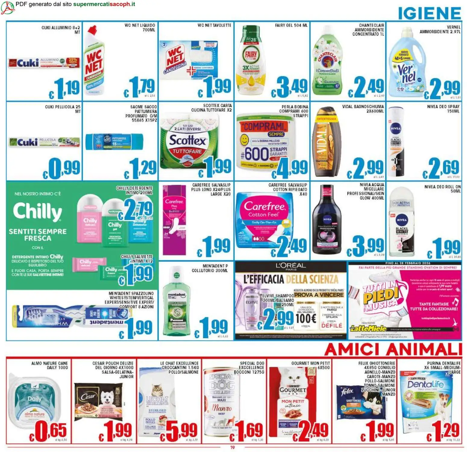 Volantino Sacoph del 13.02.2026 | Pagina: 19 | Prodotti: Detergente, Tè, Pellicola, Alluminio