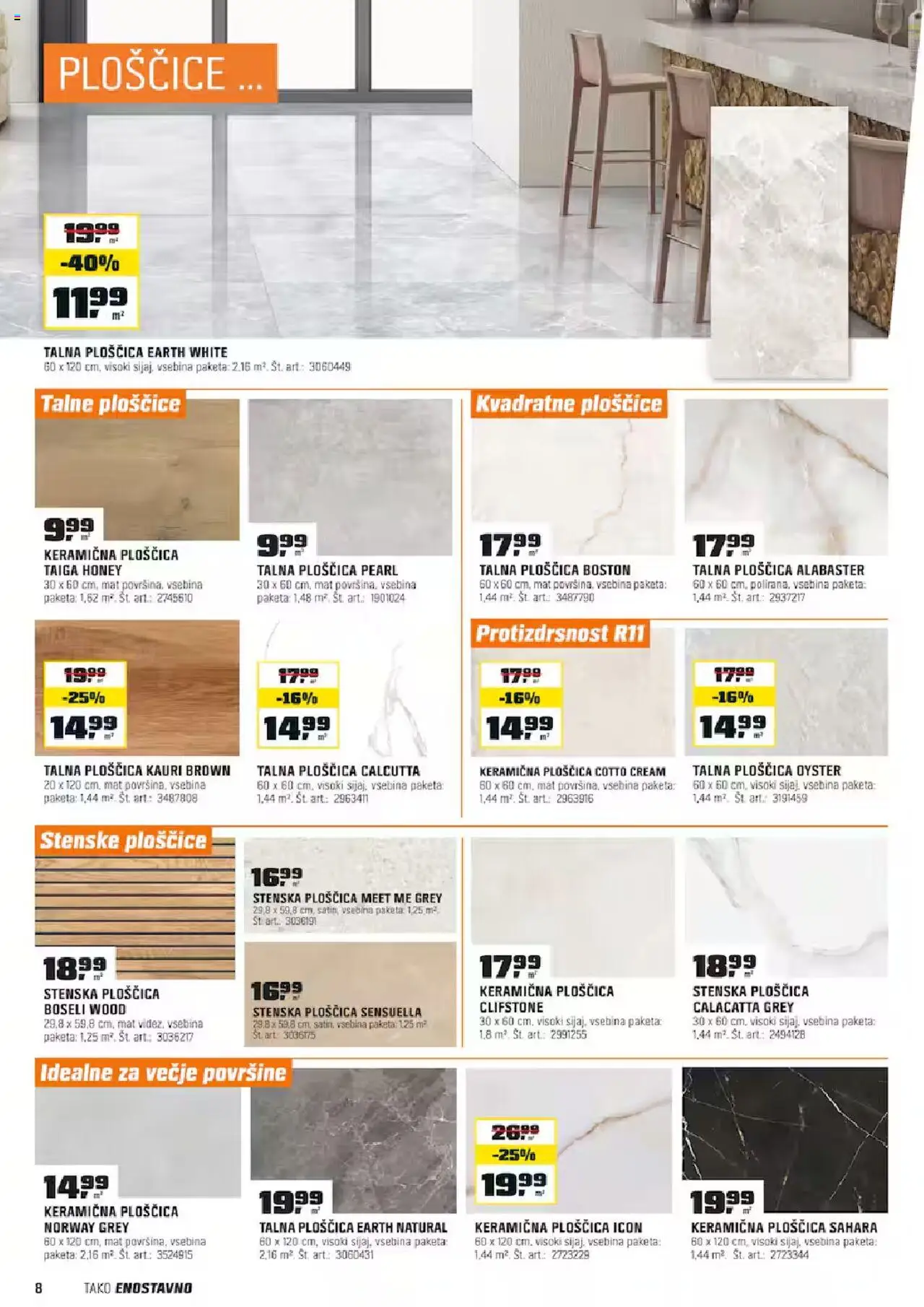 Novi OBI katalog ponudbe – veljaven od 01.09.2025 | Stran: 8 | Izdelki: Ploščice