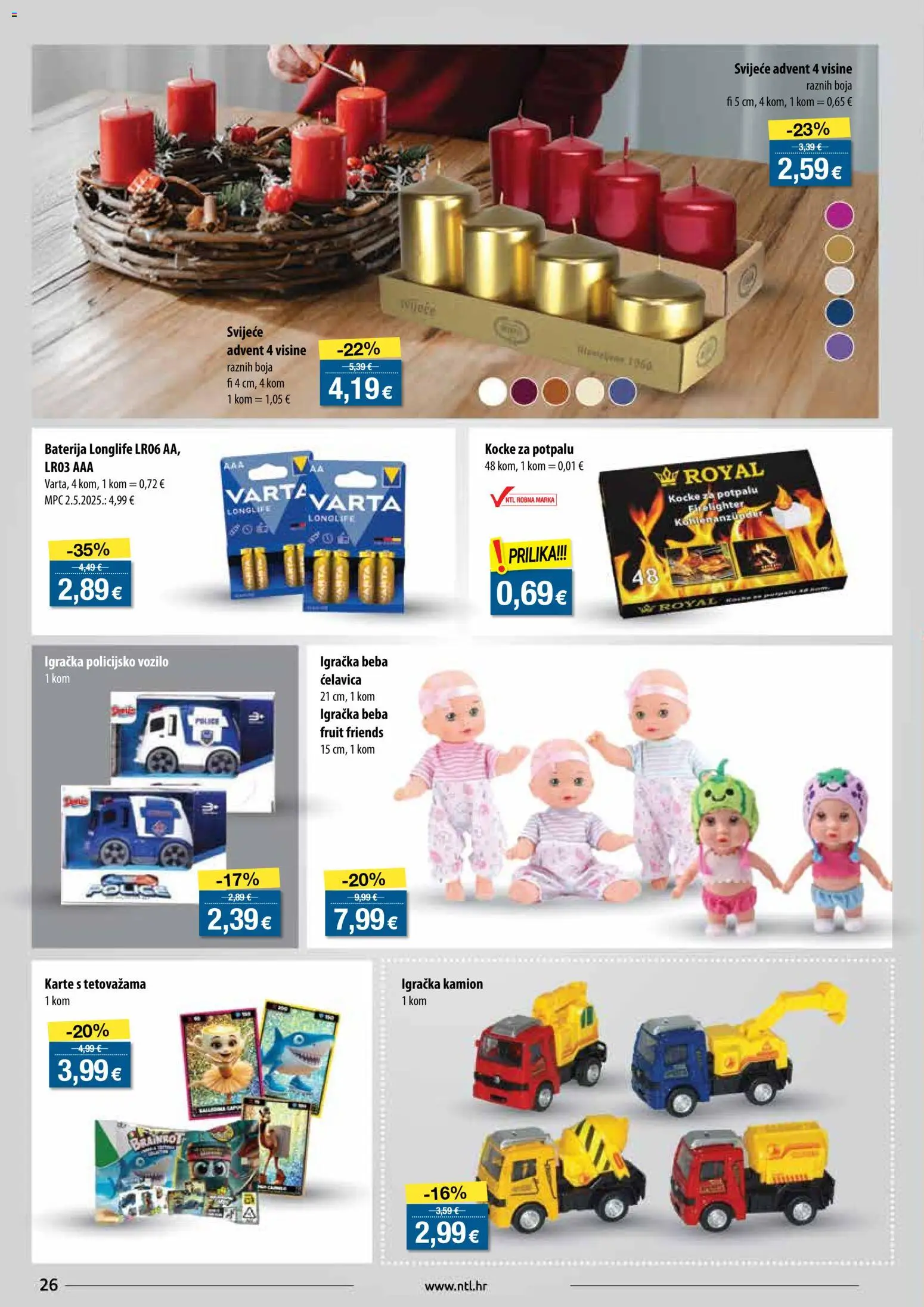 NTL katalog | vrijedi od 19.11.2025 | Stranica: 26 | Proizvodi: Kocke za potpalu, Baterija