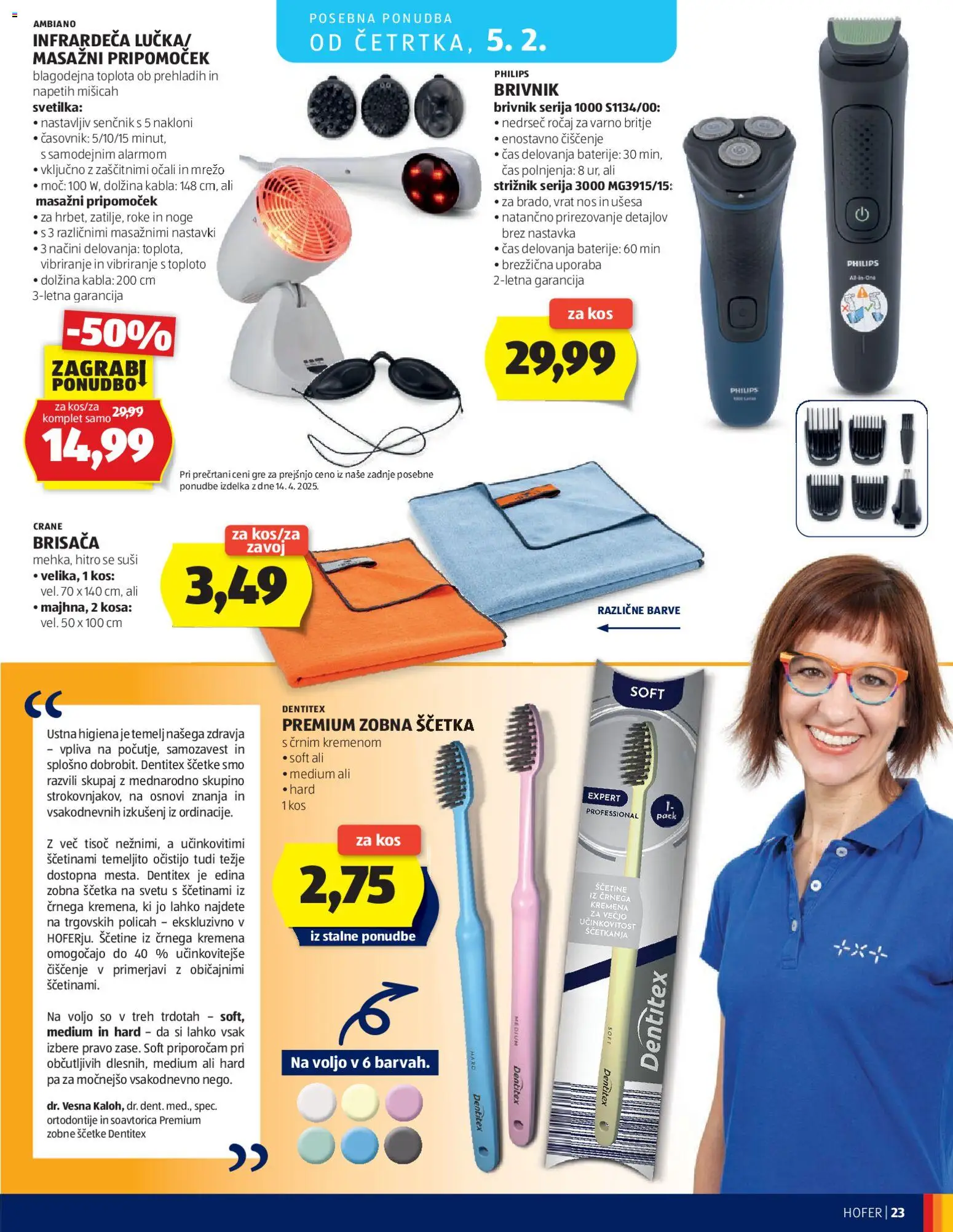 Novi Hofer katalog ponudbe – veljaven od 28.01.2026 | Stran: 23 | Izdelki: Brisača, Kos, Zobna scetka, Strižnik