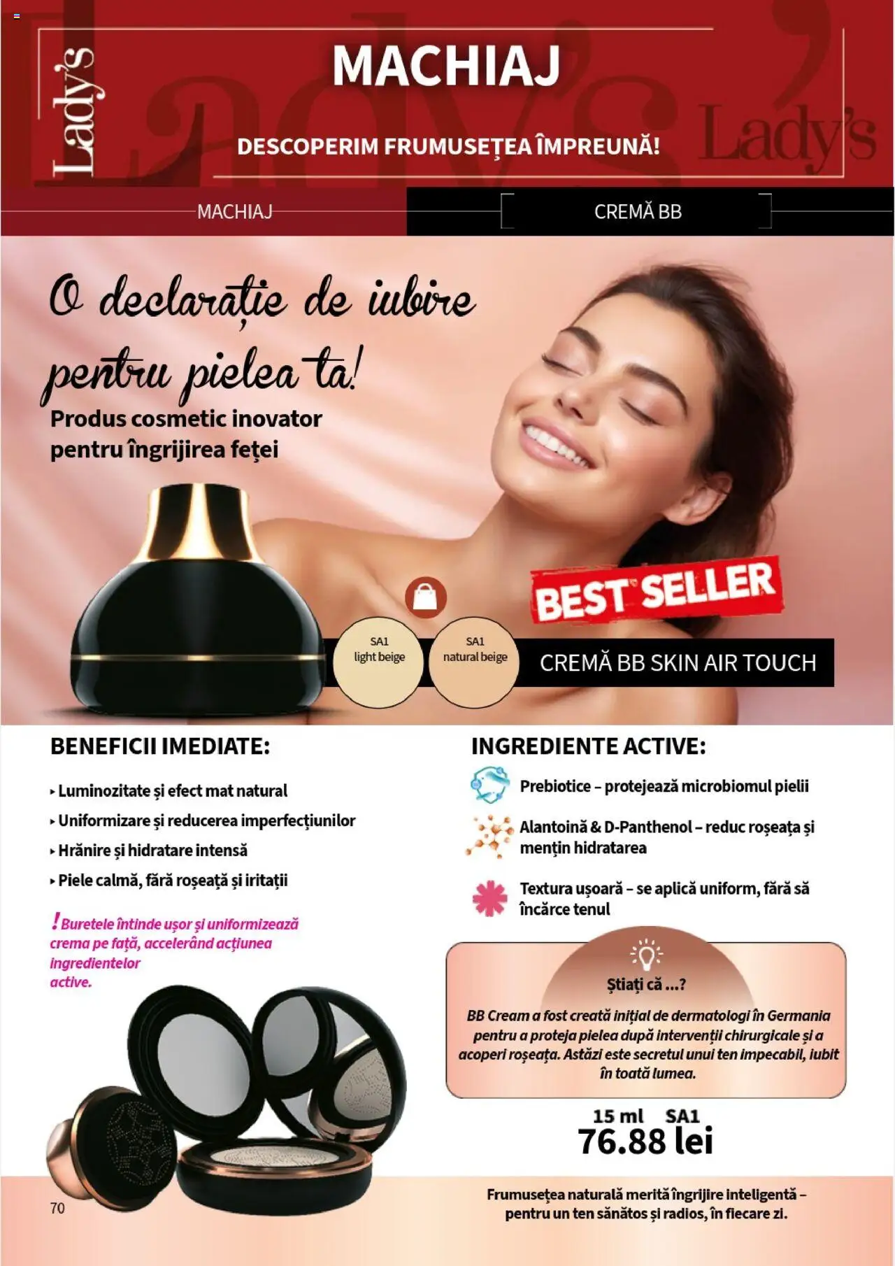 Noul catalog Lady’s – valabil de la 25.09.2025 | Pagină: 72 | Produse: Machiaj, Bb cream, Cremă