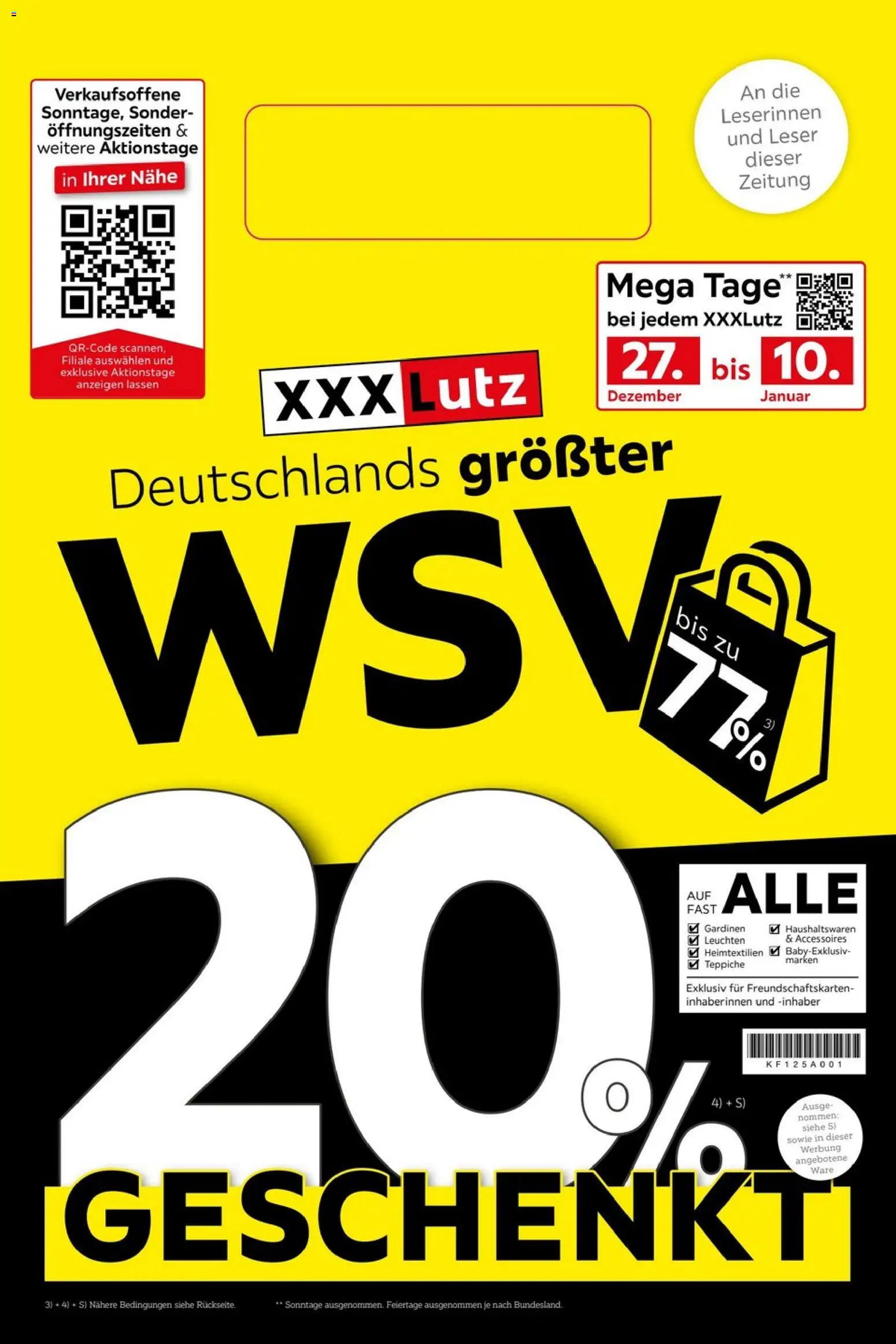XXXL Lutz - Deutschlands größter WSV – gültig ab 27.12.2025 | Seite: 1