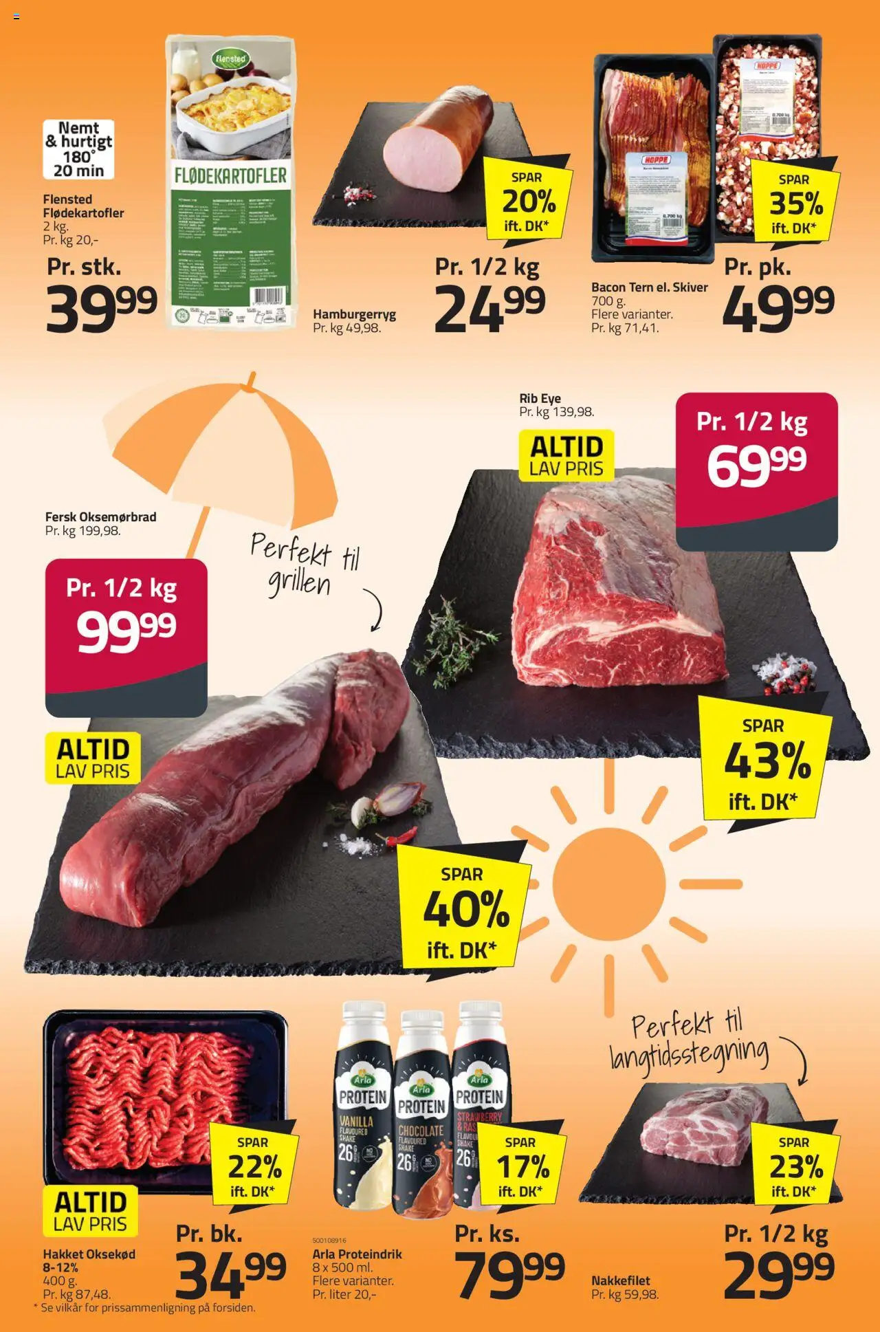 Fleggaard Tilbudsavis gyldig fra 20.08.2025 | Side: 14 | Produkter: Oksekød, Vestido de festa, Nakkefilet, Hamburgerryg
