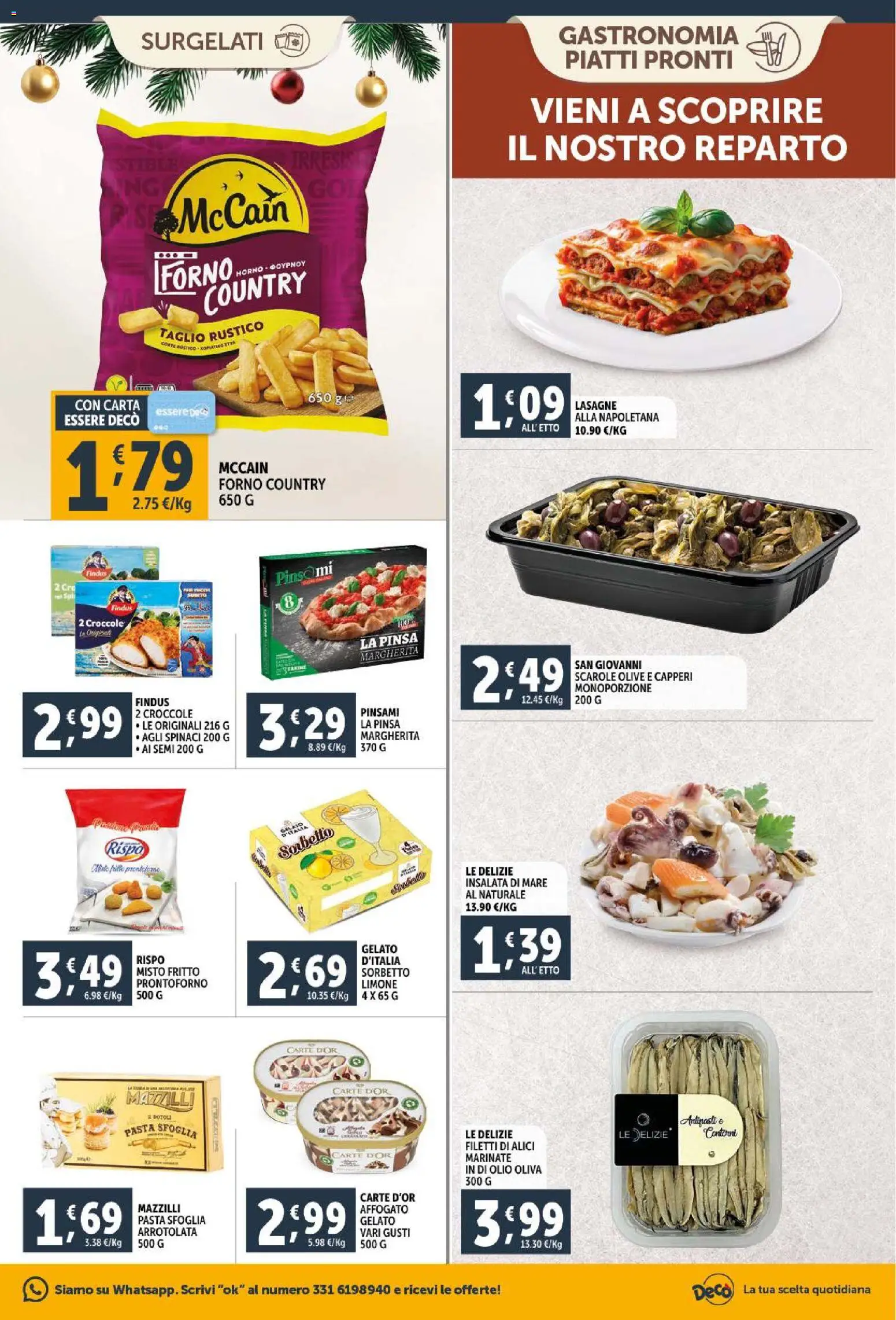 Volantino Decò del 15.12.2025 | Pagina: 17 | Prodotti: Gelato, Sorbetto, Forno, Alici