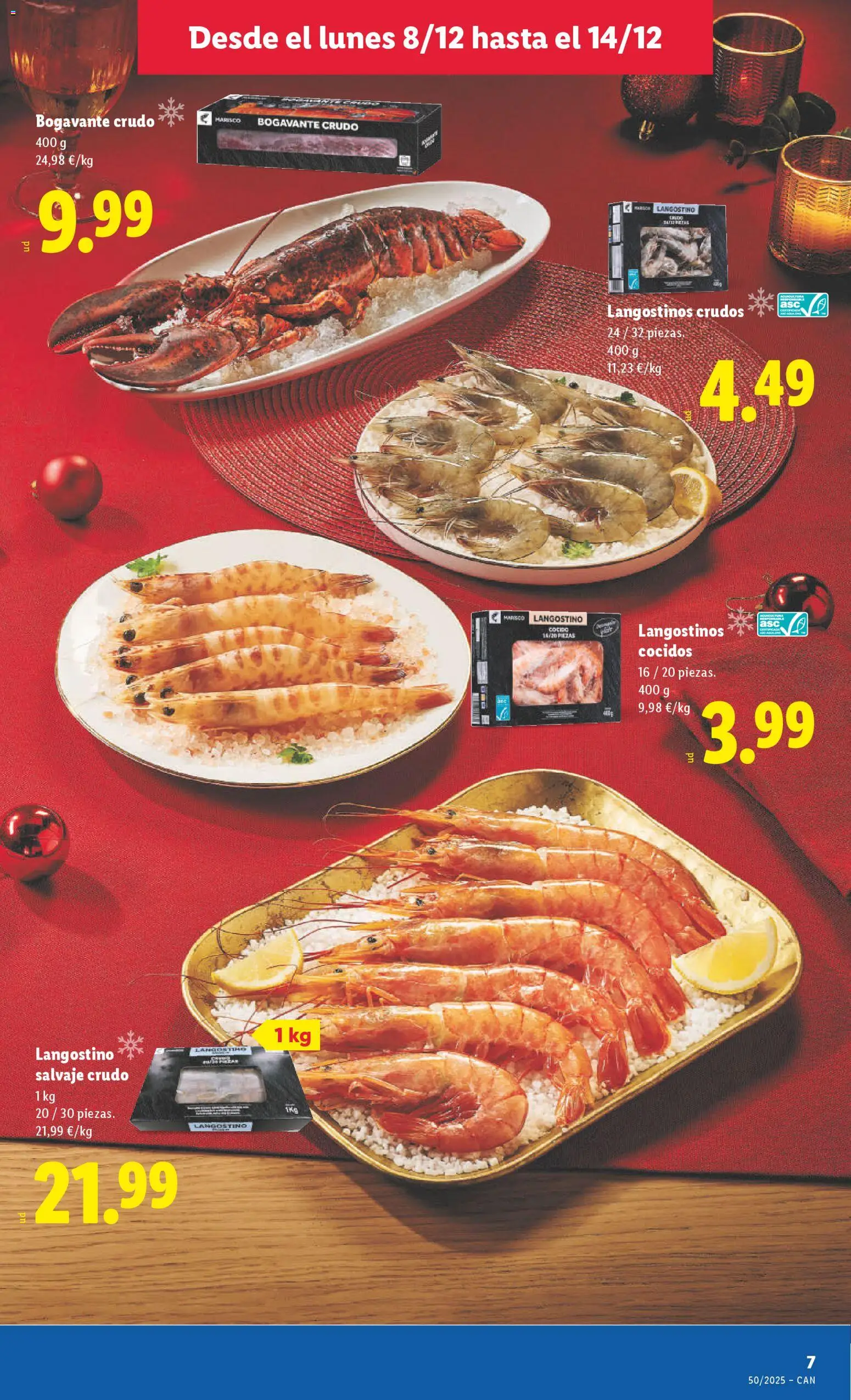 Lidl - Canarias │ válido desde el 08.12.2025 | Página: 9 | Productos: Langostino