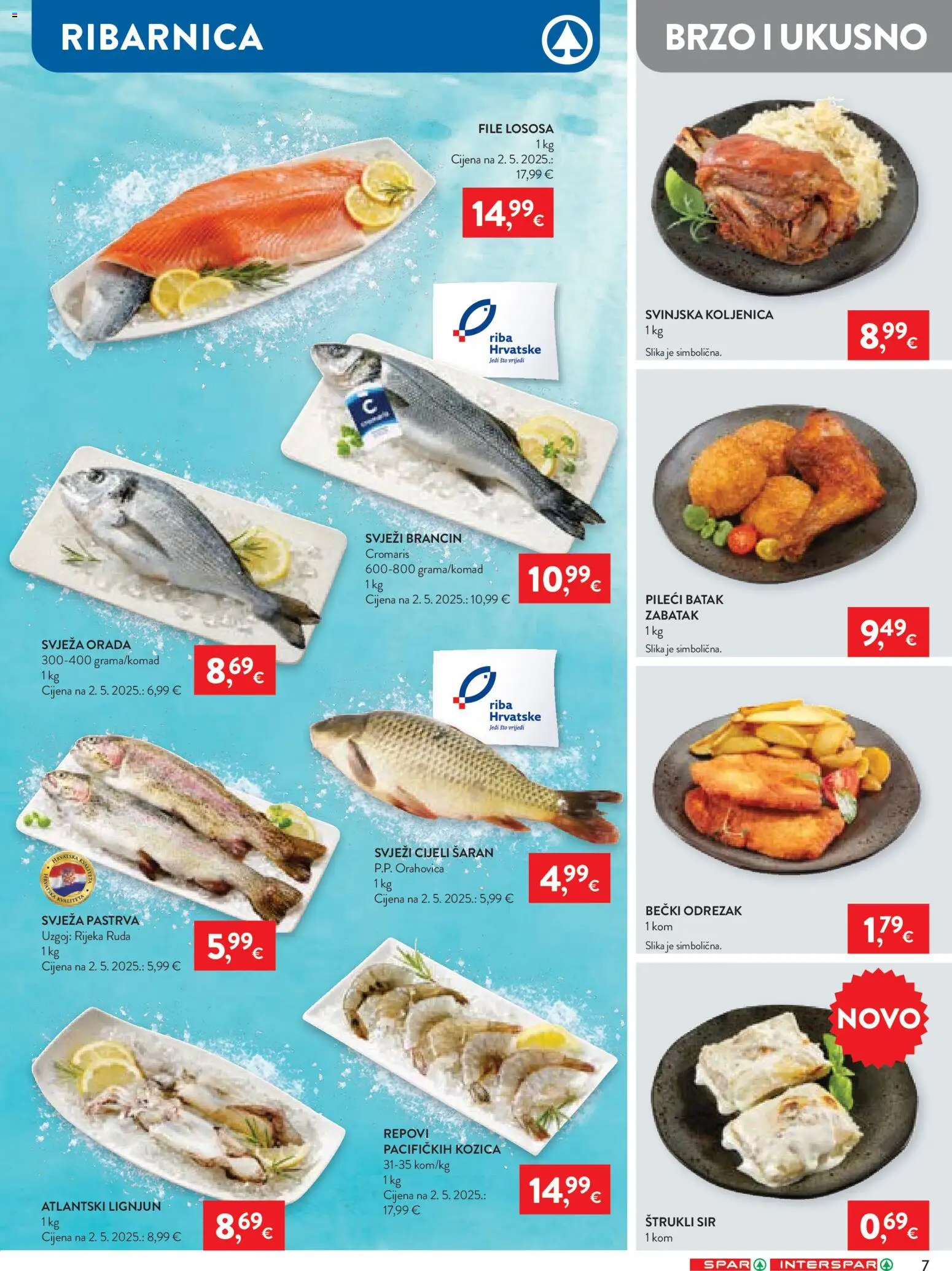 Spar katalog | vrijedi od 08.03.2026 | Stranica: 8 | Proizvodi: Pastrva, Sir, Riba, Brancin