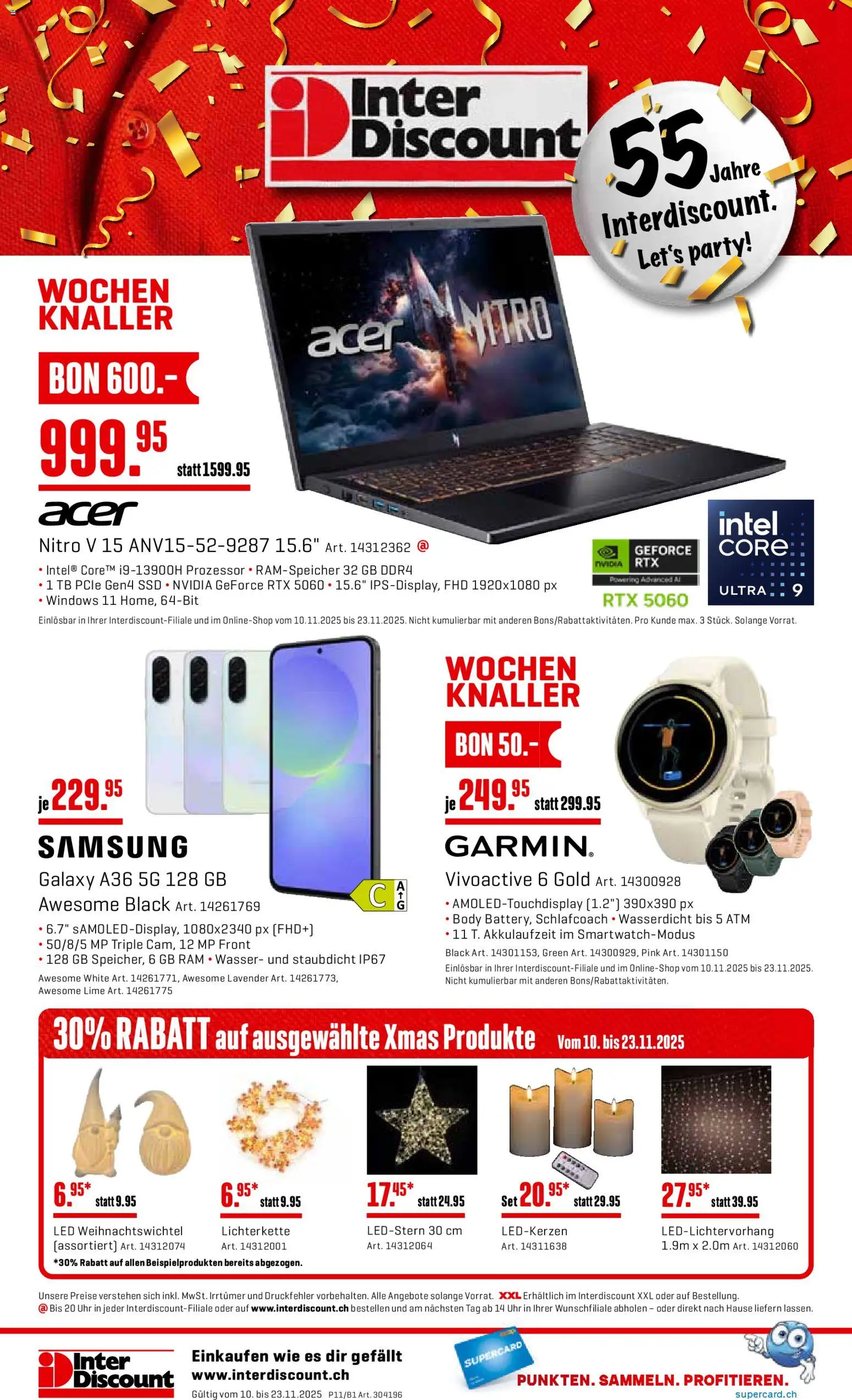 Interdiscount Aktionen – gültig ab 10.11.2025 | Seite: 16 | Produkte: Wasser, Uhr, Samsung