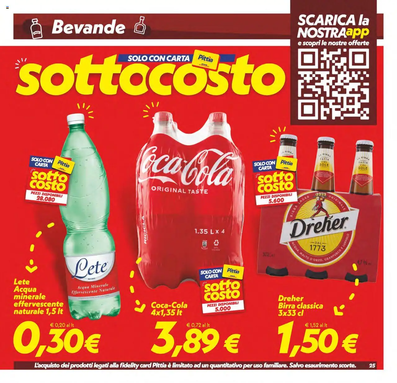 Volantino SuperConveniente del 03.10.2025 | Pagina: 25 | Prodotti: Birra, Acqua, Acqua minerale
