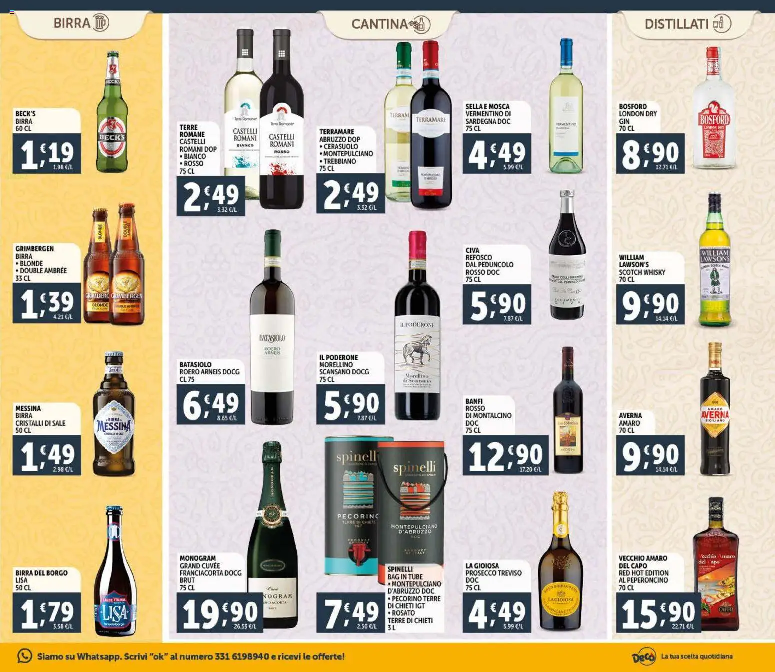 Volantino Decò del 09.01.2026 | Pagina: 17 | Prodotti: Whisky, Peperoncino, Pecorino, Amaro