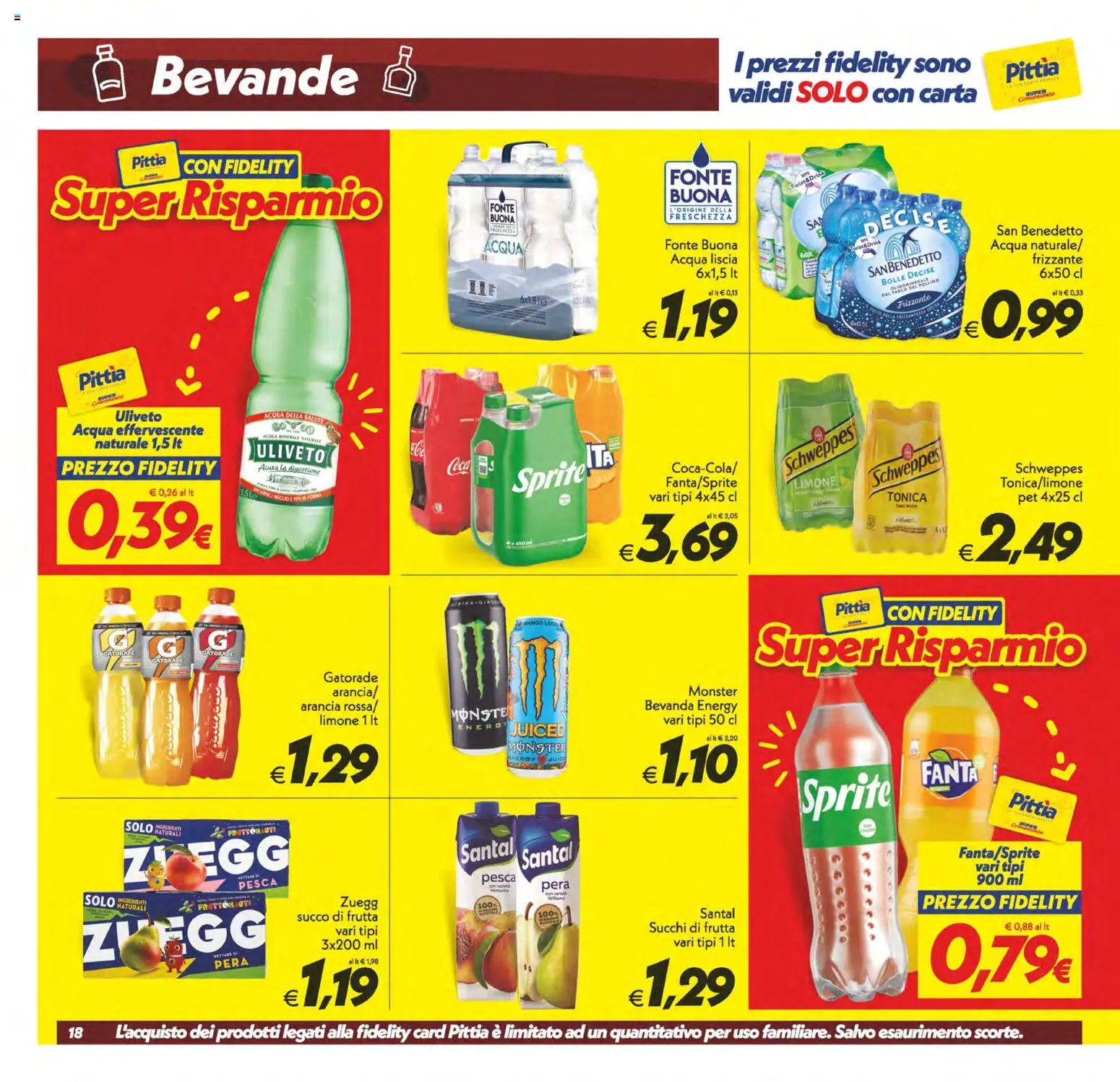 Volantino SuperConveniente del 23.01.2026 | Pagina: 18 | Prodotti: Succo, Acqua, Frutta, Arancia