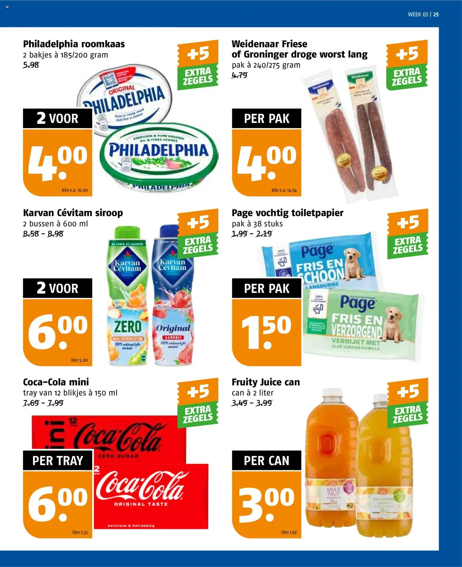 {H1} | Pagina: 25 | Producten: Worst, Roomkaas, Toiletpapier