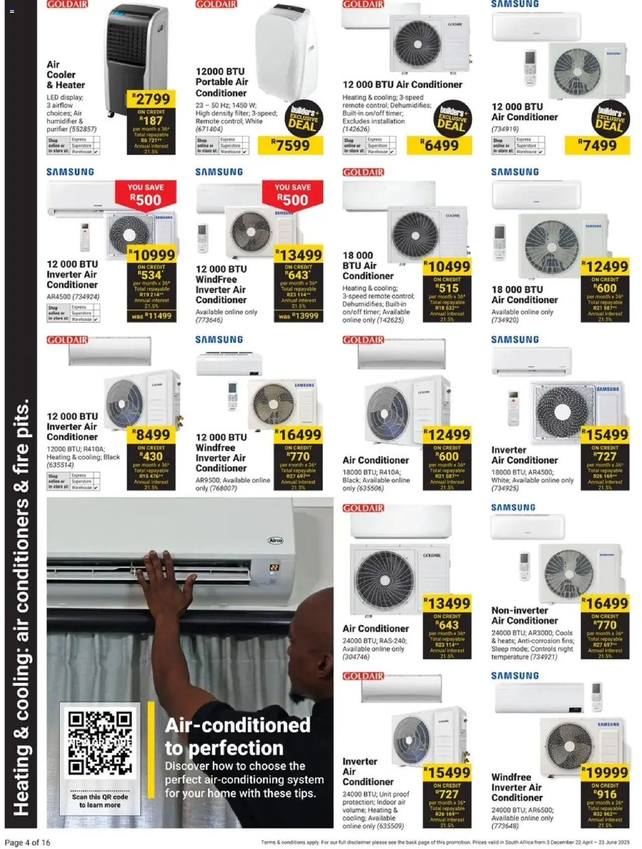 Builders Specials │ valid from 22.04.2025 | Page: 4 | Products: Cooler, Remote, Heater, Conditioner
