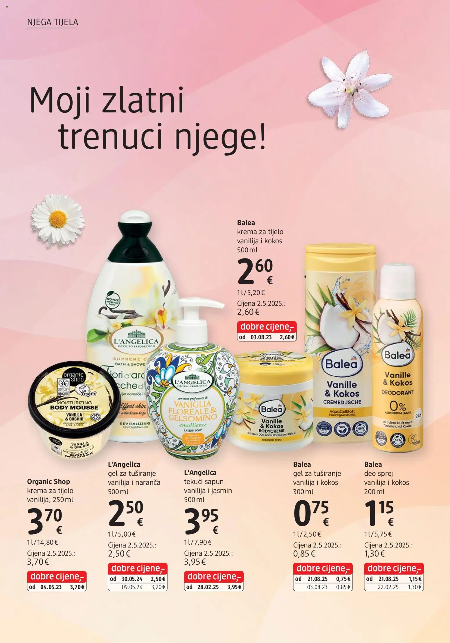 DM katalog | vrijedi od 01.04.2026 | Stranica: 20 | Proizvodi: Krema za tijelo, Sapun, Gel za tuširanje, L'Angelica