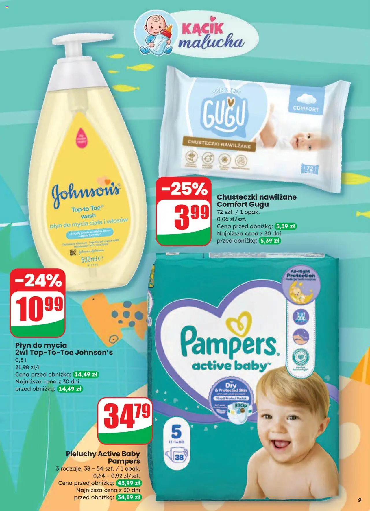 Dino Gazetka od 20.08.2025 | Strona: 9 | Produkty: Pampers