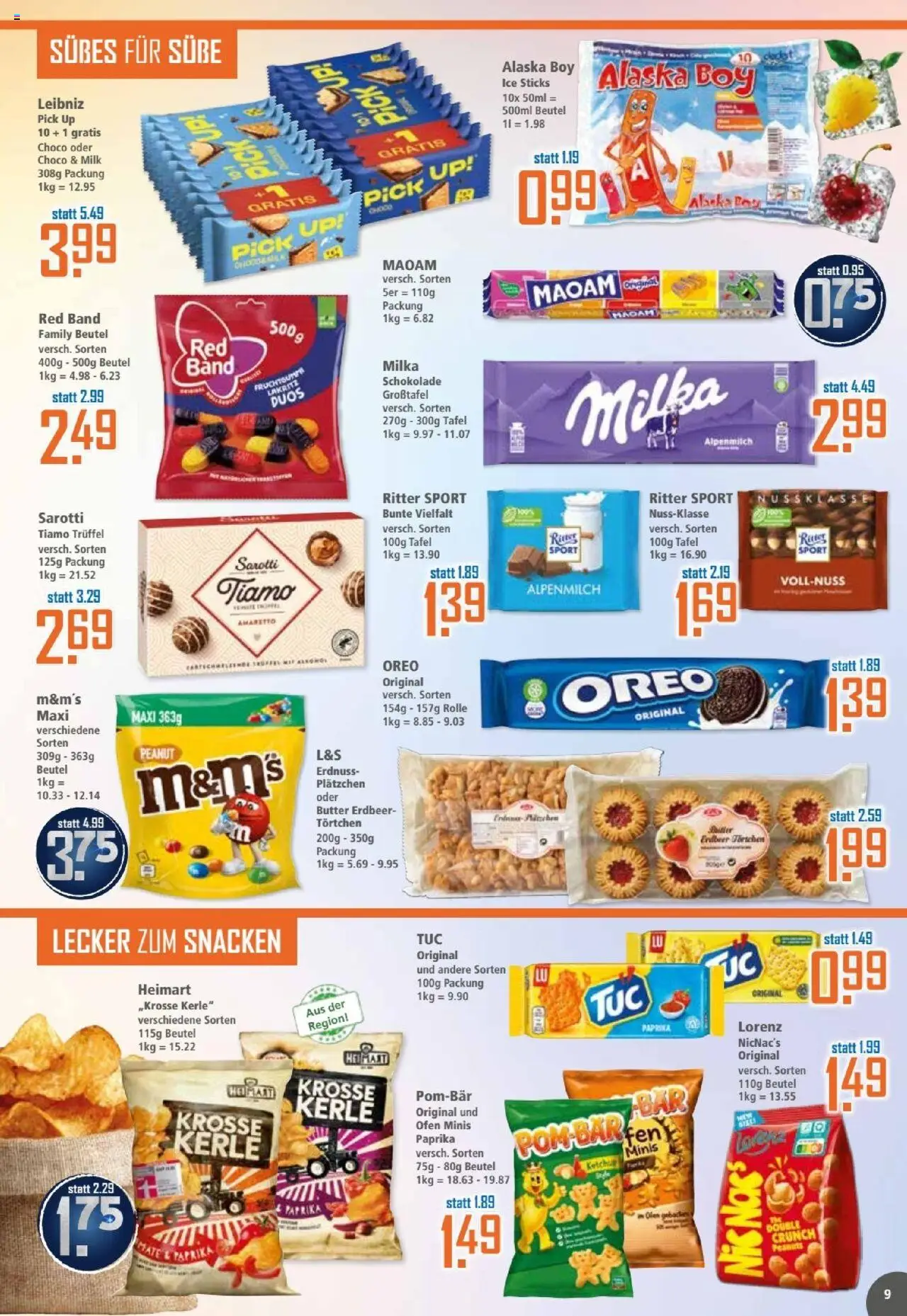 Klaas & Kock Prospekt - gültig ab dem 11.08.2025 | Seite: 9 | Produkte: Ofen, Butter, Ritter sport, M&M's