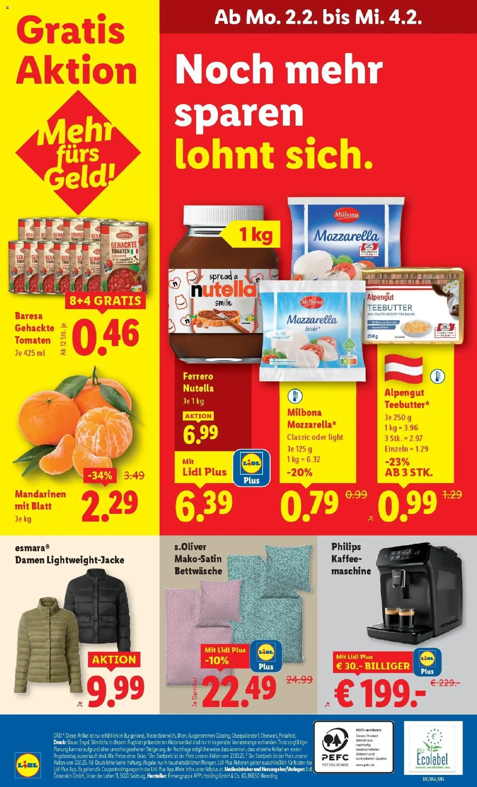Lidl Flugblatt - St. Pölten, Klosterneuburg, Mödling gültig ab 29.01.2026 | Seite: 44 | Produkte: Mandarinen, Kaffee, Tomaten