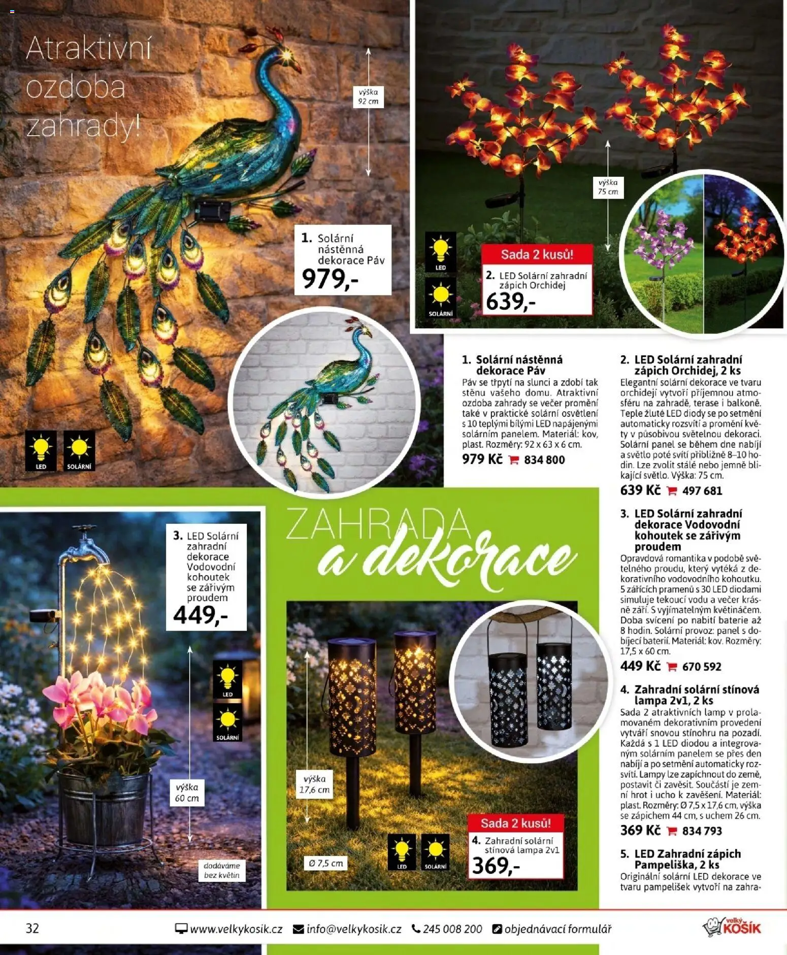 Velký Košík katalog duben 2026 od 01.04.2026 | Strana: 32 | Produkty: Zahrada, Baterie, Lampa, Dekorace