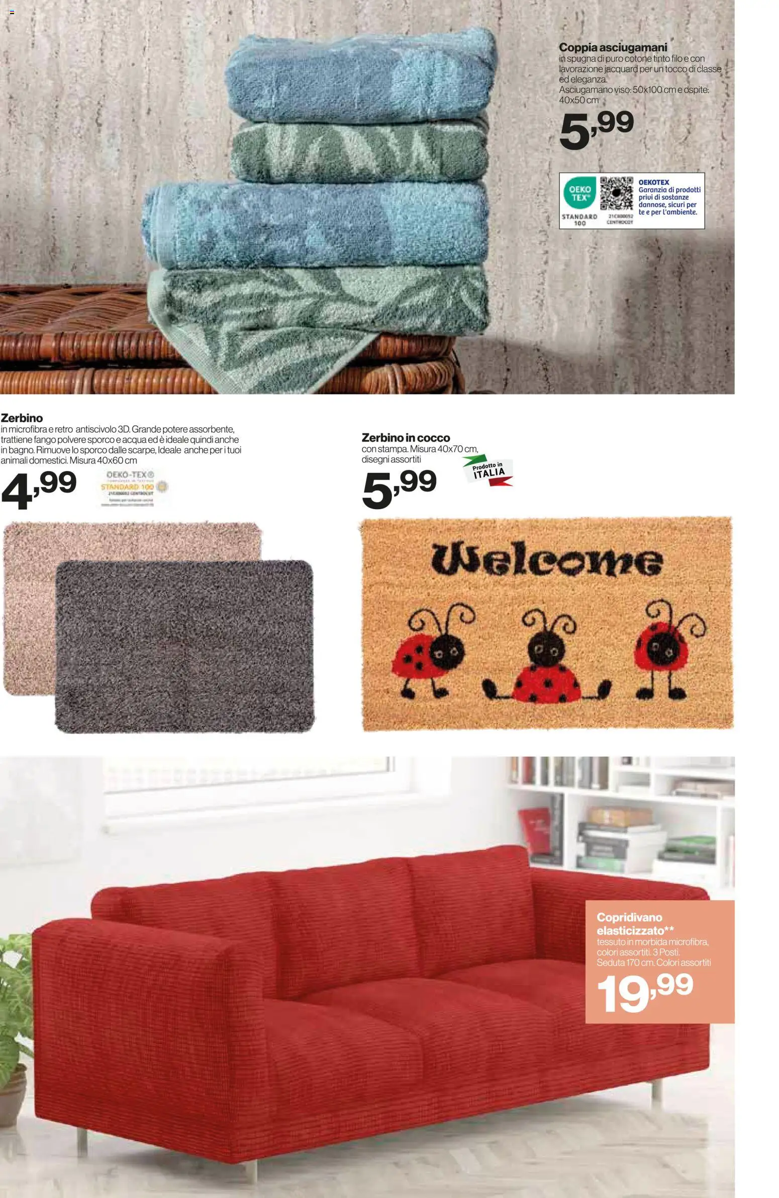 Volantino IN's del 08.04.2026 | Pagina: 20 | Prodotti: Acqua, Copridivano, Cocco, Asciugamano
