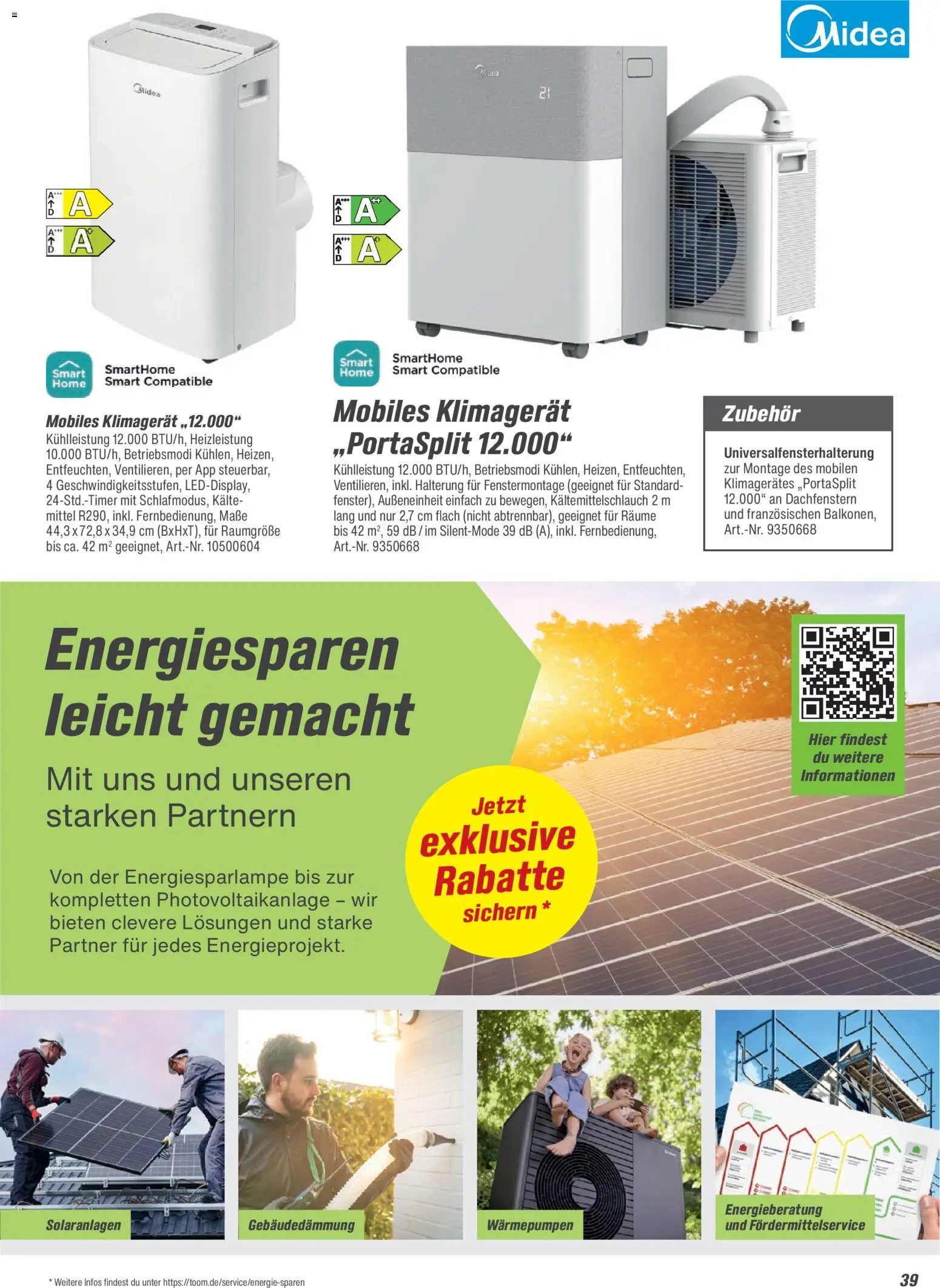 Toom Baumarkt - Pool, Sauna & Klima 2026 – gültig ab 14.03.2026 | Seite: 39 | Produkte: Klimagerät