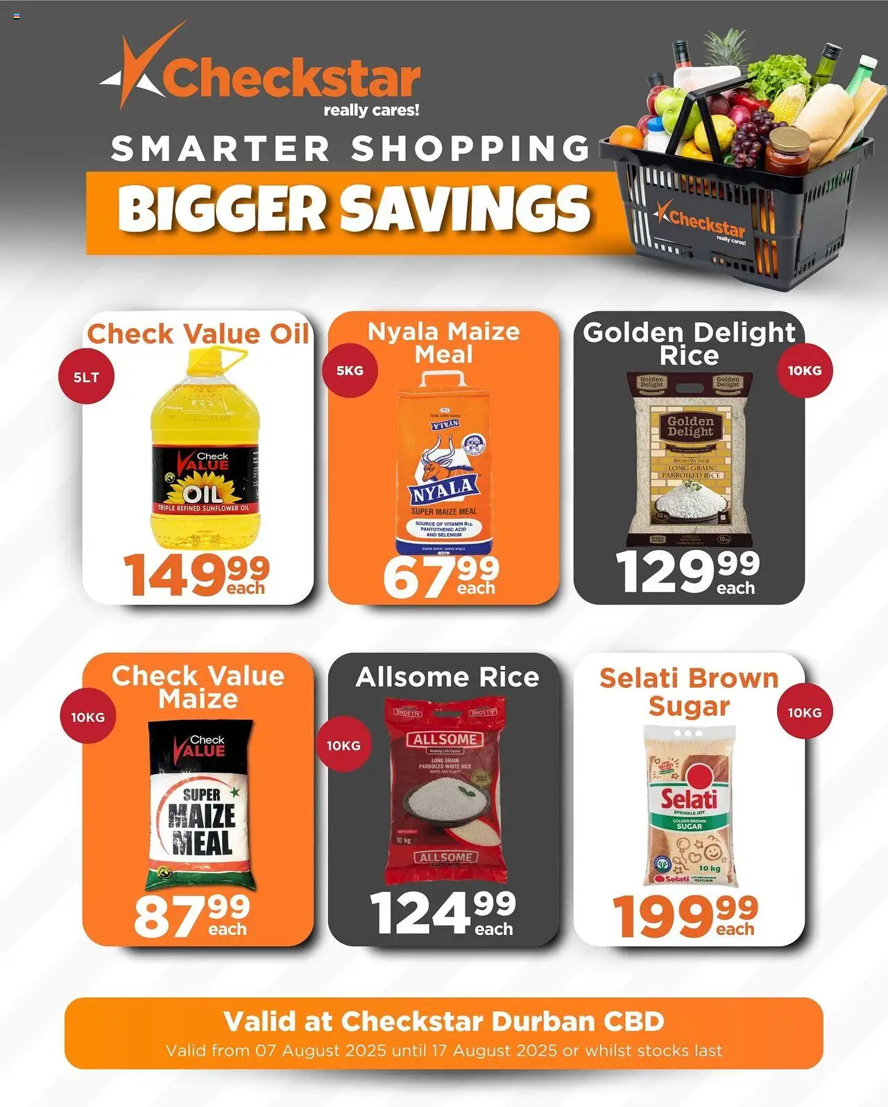 Check Star Specials │ valid from 07.08.2025 | Page: 9 | Products: Maize meal, Oil, Rice, Sugar