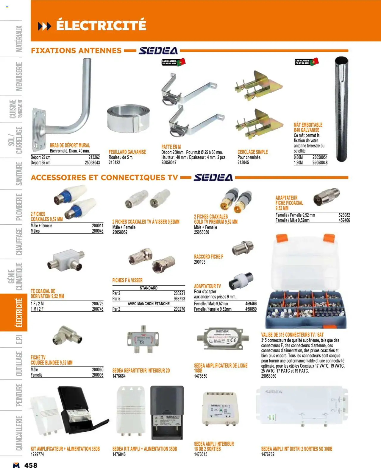  | Page: 458 | Produits: Adaptateur, Prises, Antenne, Valise