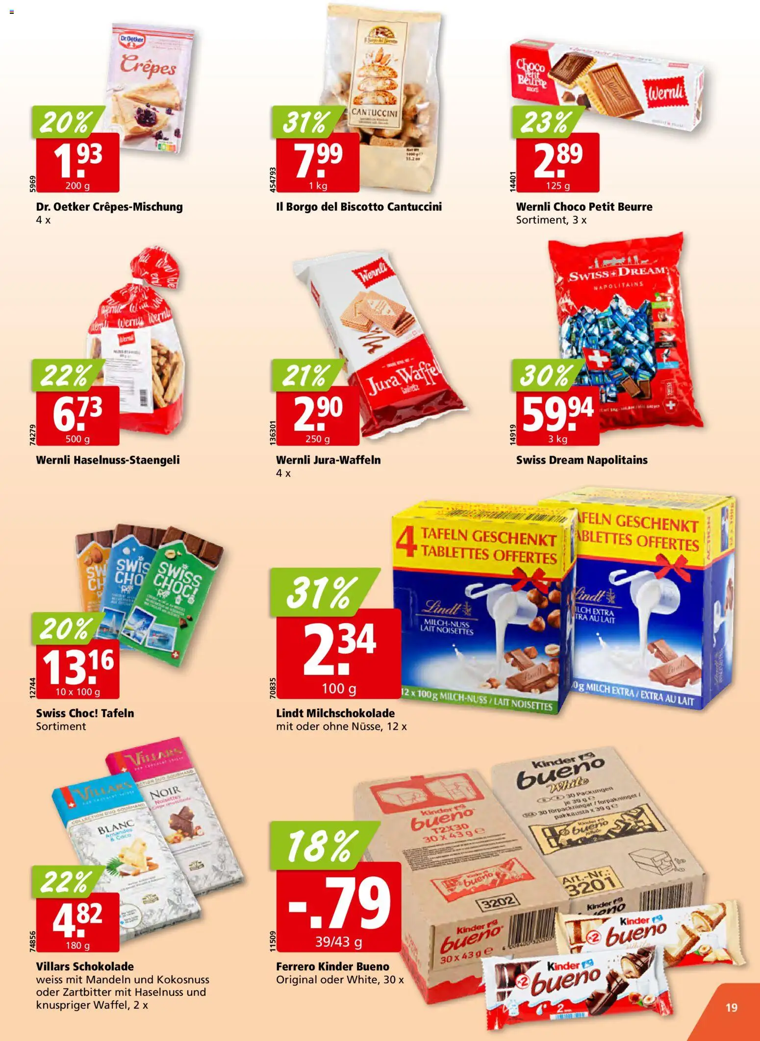 Aligro aktionen Schlieren, Gossau SG, Frauenfeld, Rapperswil-Jona, Sargans, Bern, Brüttisellen, Pratteln, Emmen, Spreitenbach – gültig ab 13.04.2026 | Seite: 19 | Produkte: Jura, Milch, Schokolade