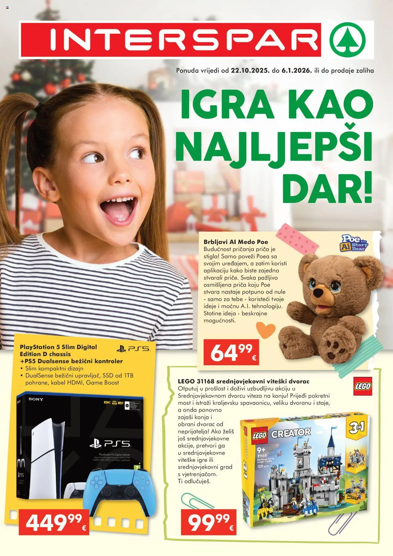 Interspar katalog | vrijedi od 22.10.2025 | Stranica: 1 | Proizvodi: Kabel, Playstation, Igra, Lego