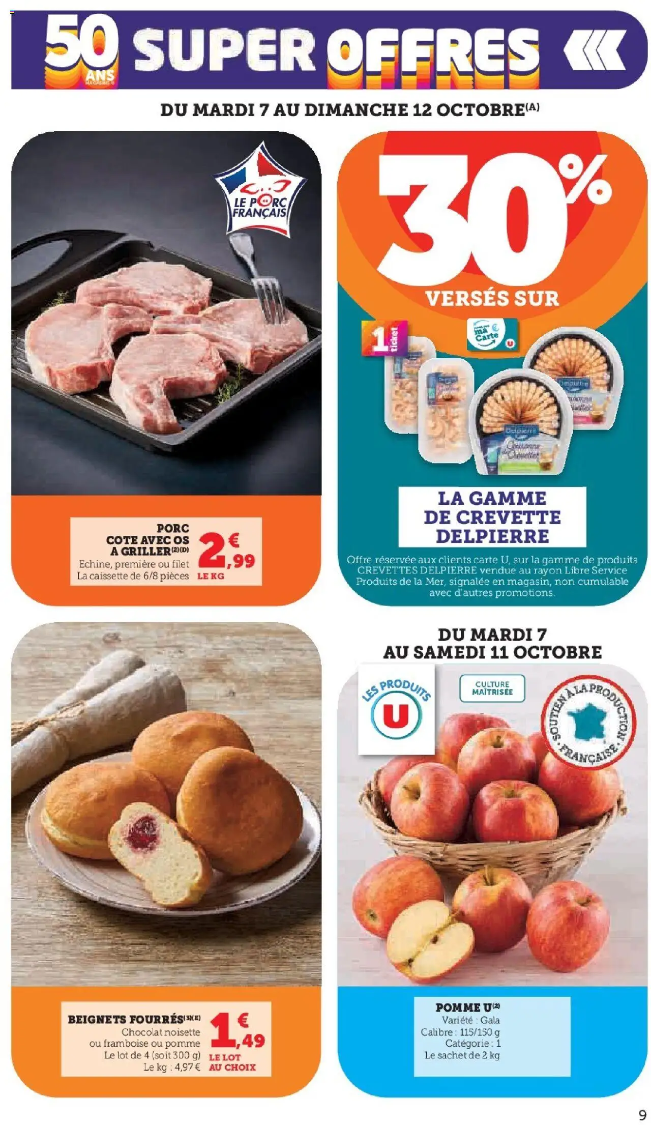 {H1} | Page: 9 | Produits: Framboise, Noisette, Pomme, Porc