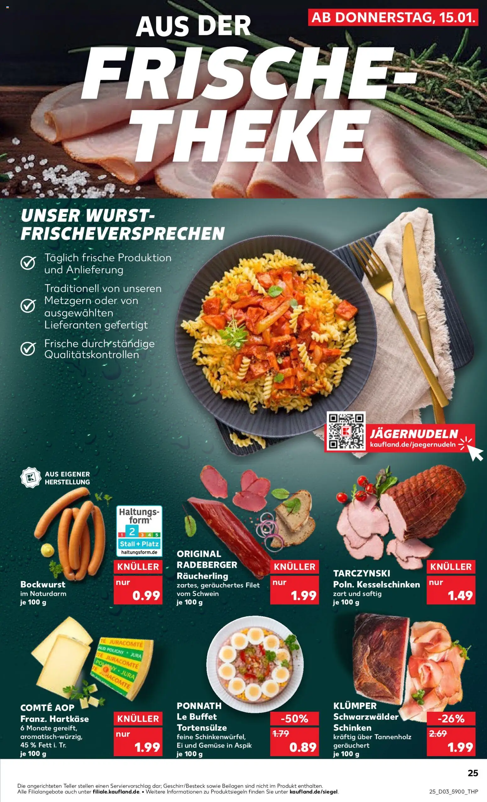 Kaufland prospekt Berlin	 – gültig ab 15.01.2026 | Seite: 25 | Produkte: Bockwurst, Gemüse, Wurst, Schinken