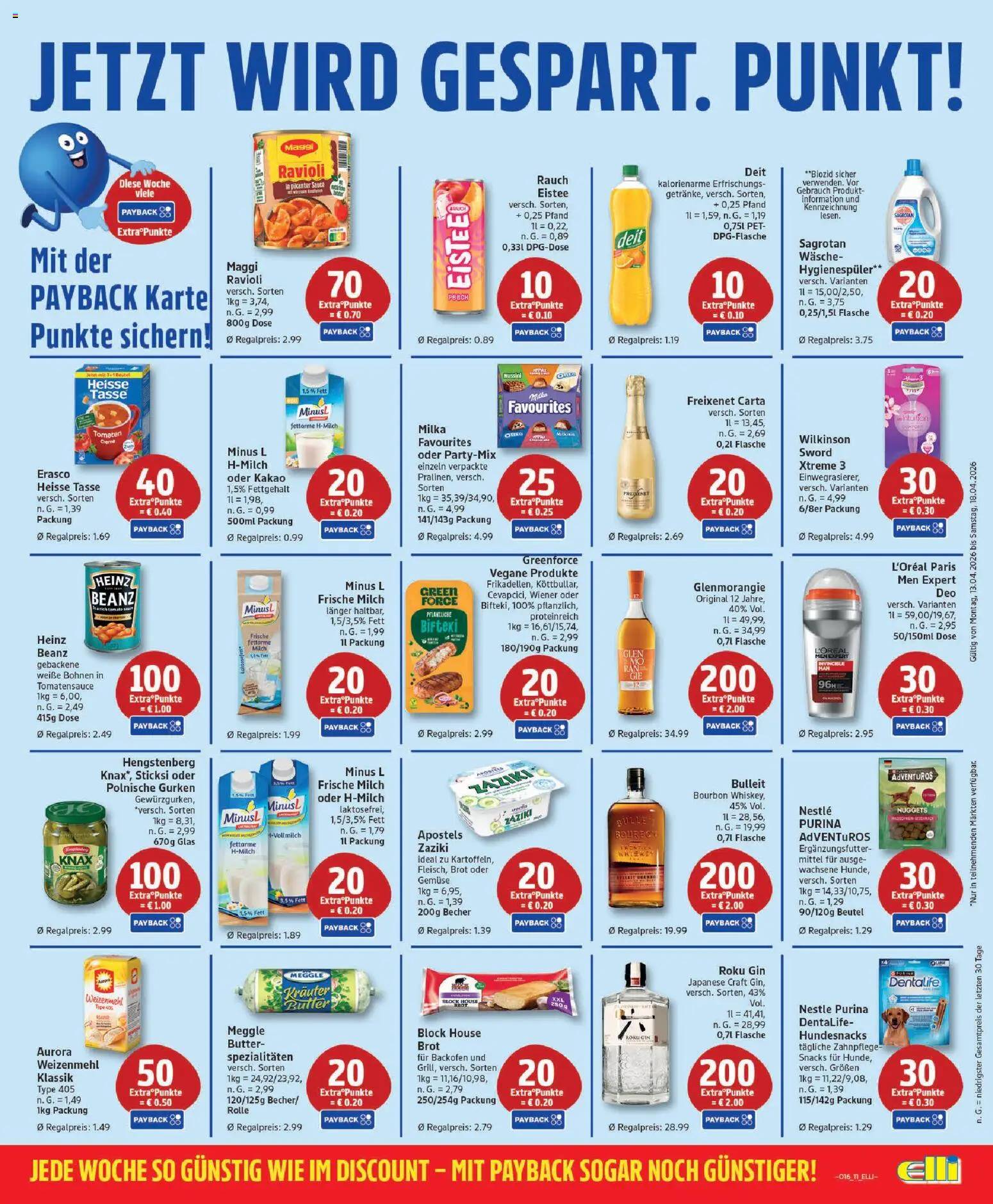 Elli Markt Prospekt Schloß Holte – gültig ab 13.04.2026 | Seite: 11 | Produkte: Butter, Weizenmehl, Milka, Gin