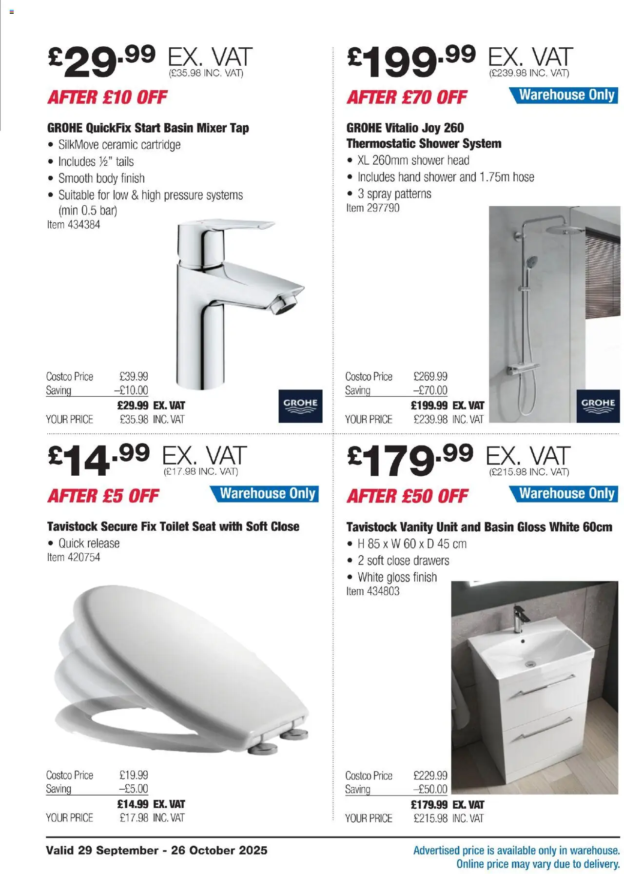 {H1} | Page: 10 | Products: Toilet, Shower, Drawers, Mixer
